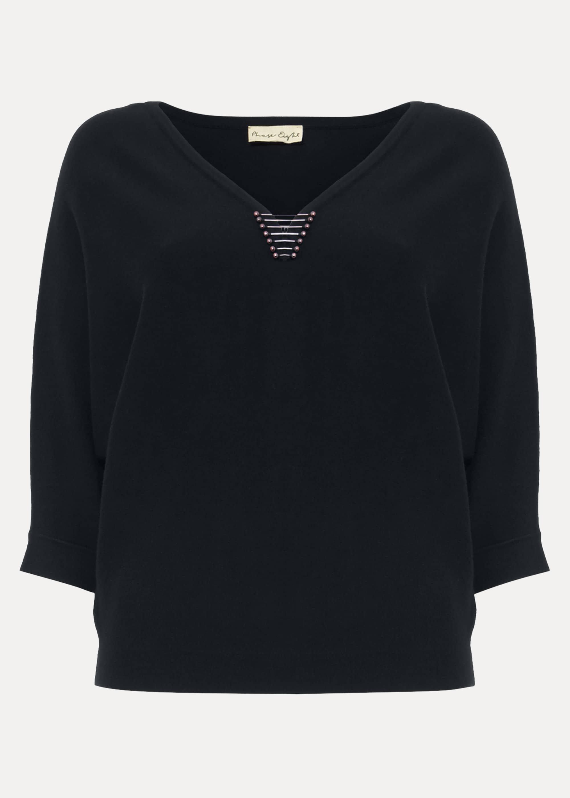 Cristine Metal Trim Knitted Top