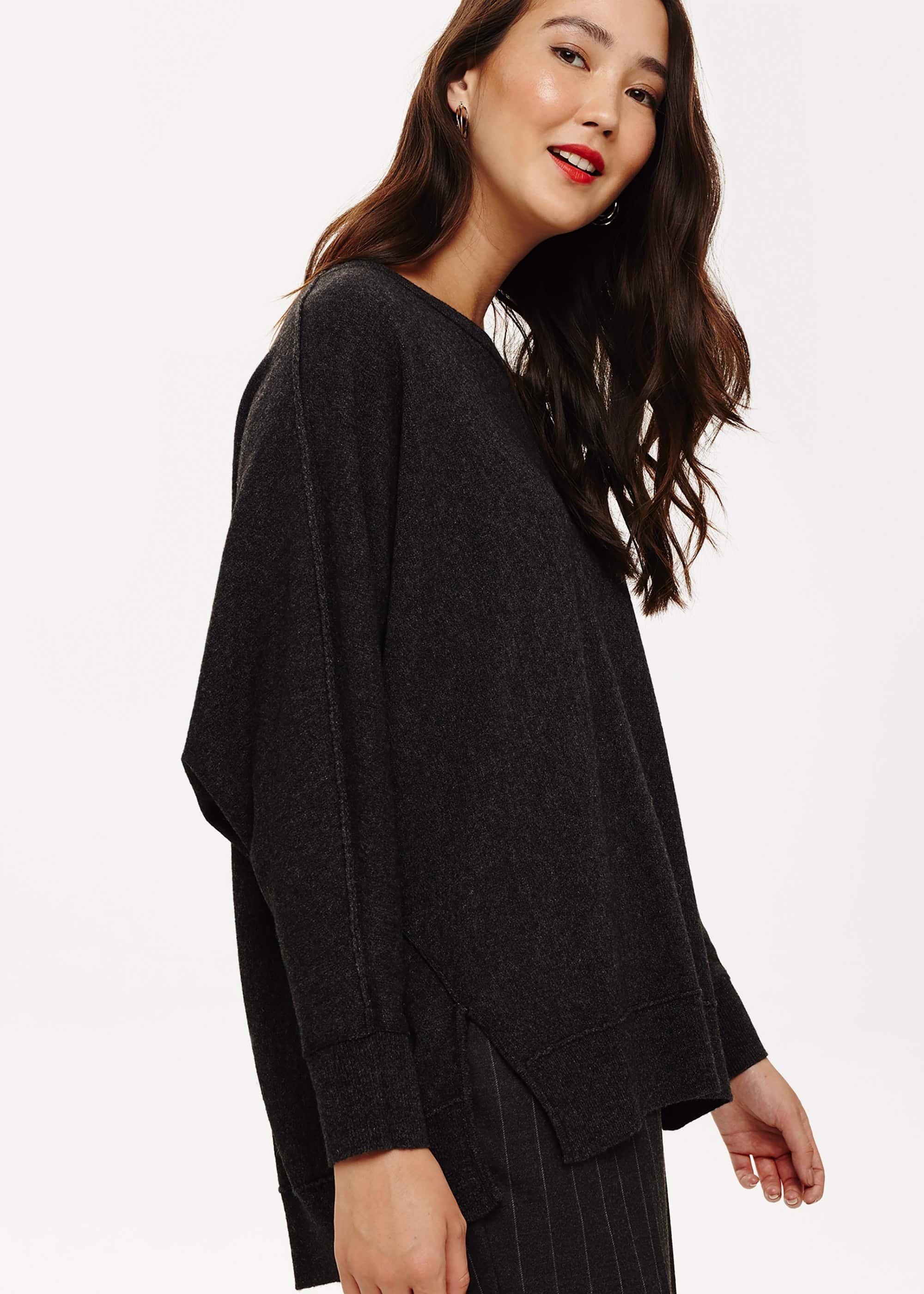 Eve Exposed Seam Boxy Knitted Jumper