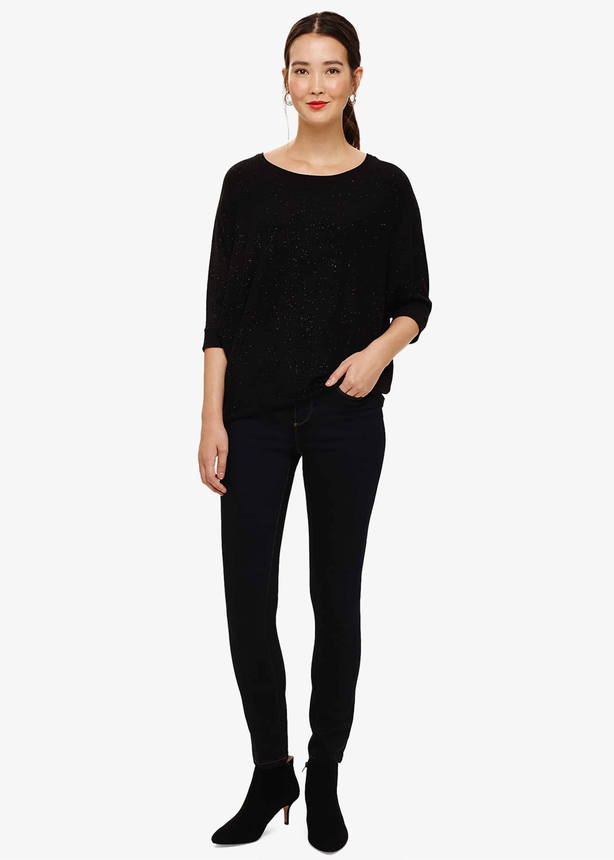 Becca Glitter Batwing Knitted Jumper