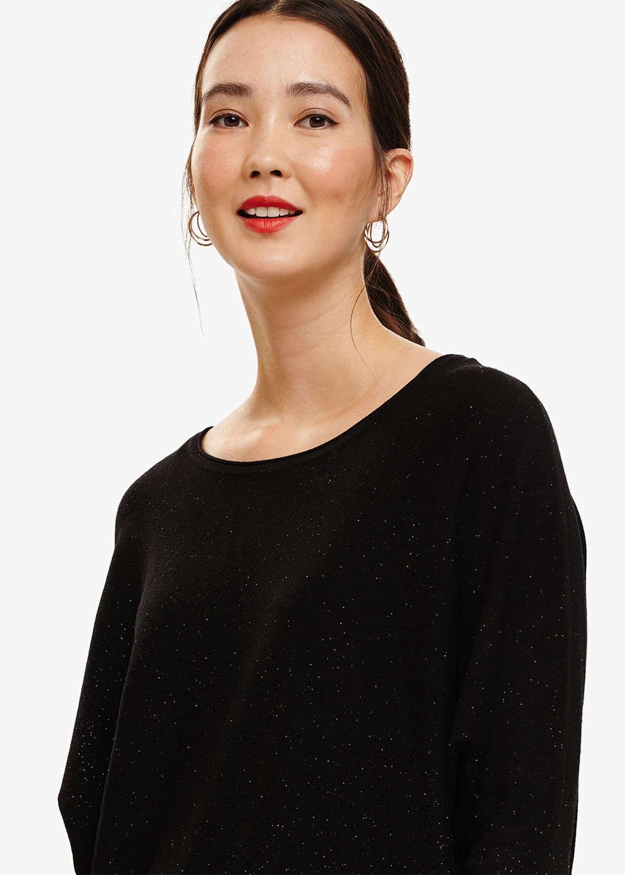 Becca Glitter Batwing Knitted Jumper