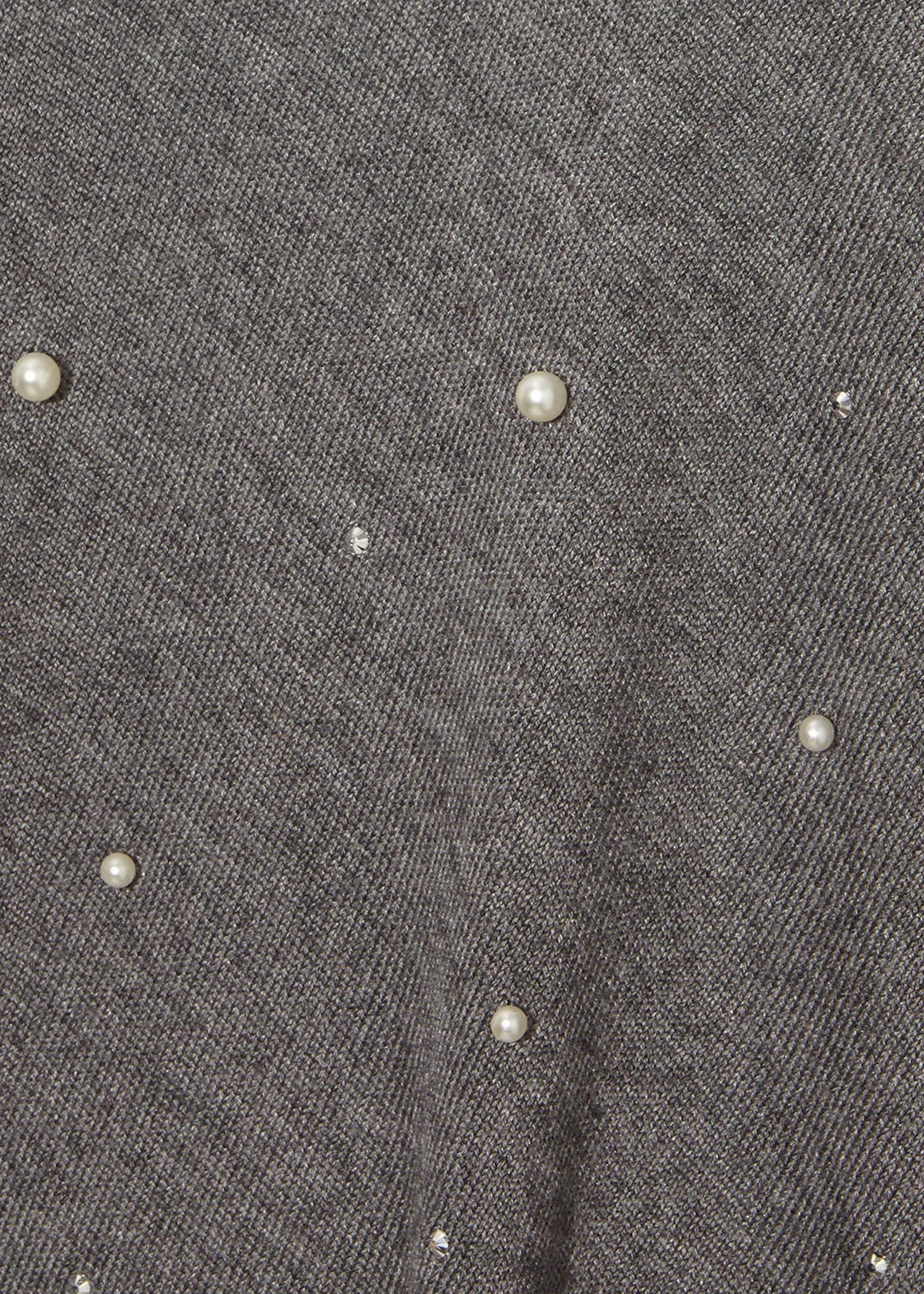 Patricia Faux Pearl Asymmetric Knitted Jumper