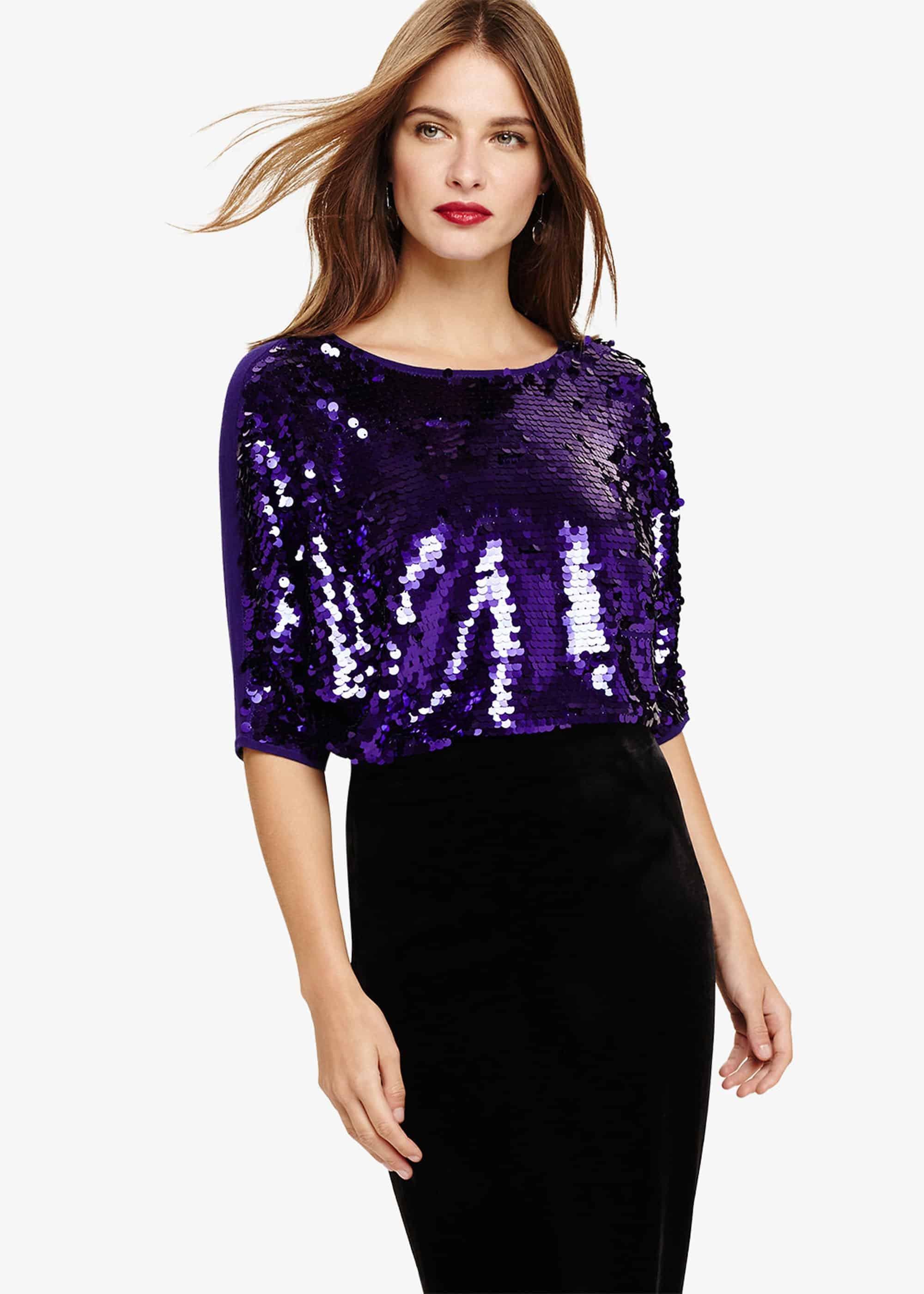 Alessa Sequin Knitted Top