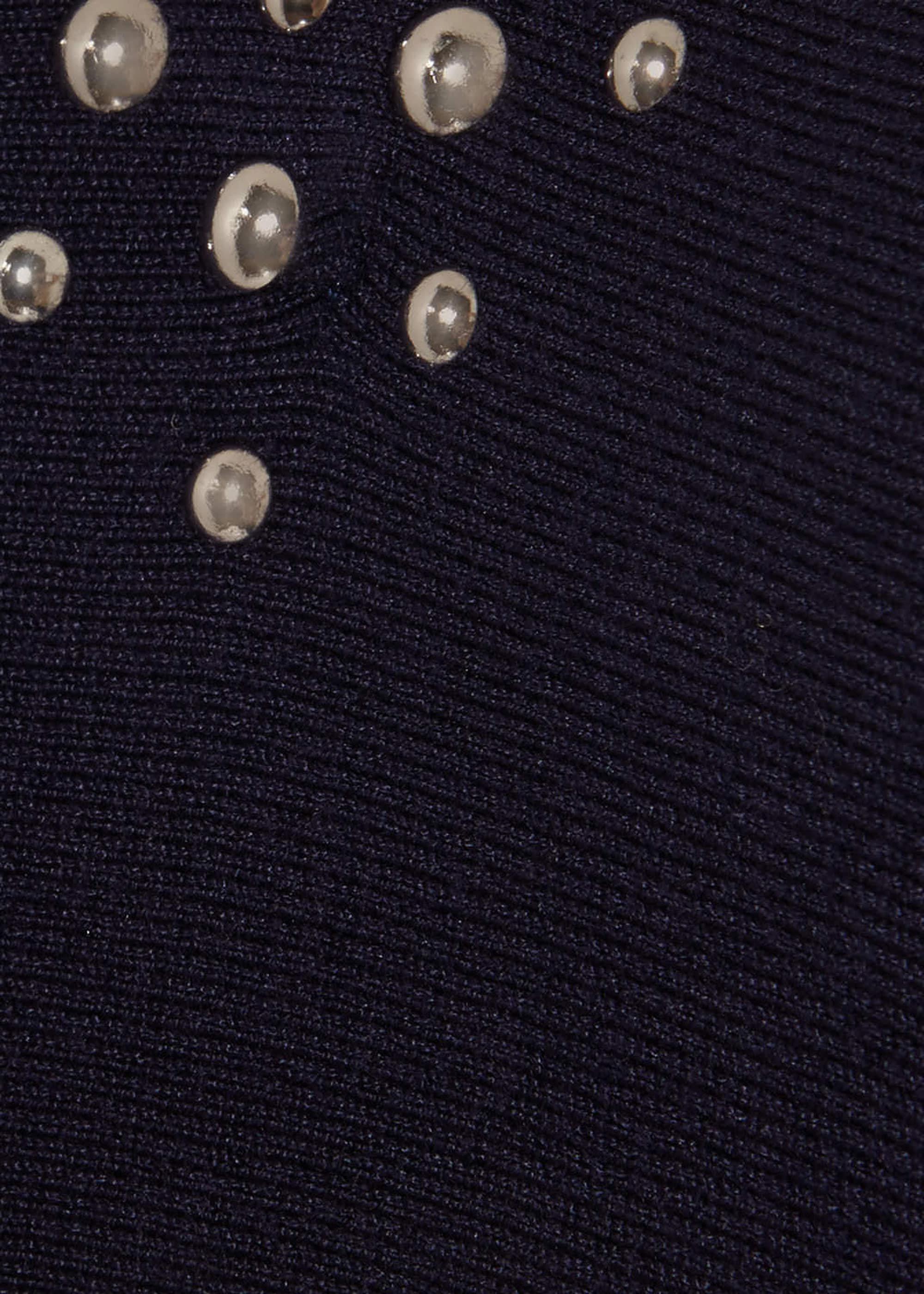 Sevan Stud V-Neck Knitted Top