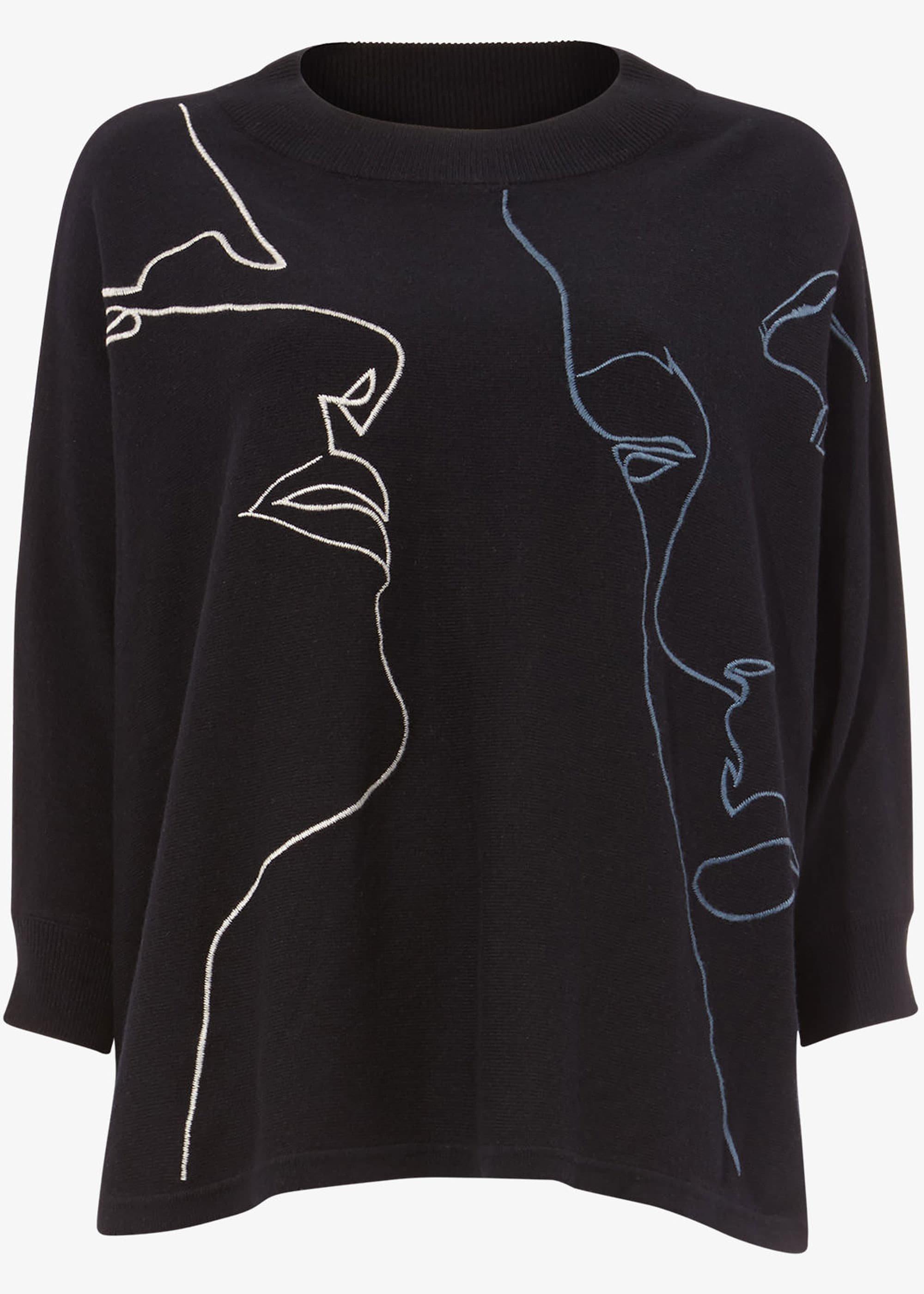 Farin Embroidered Oversized Jumper