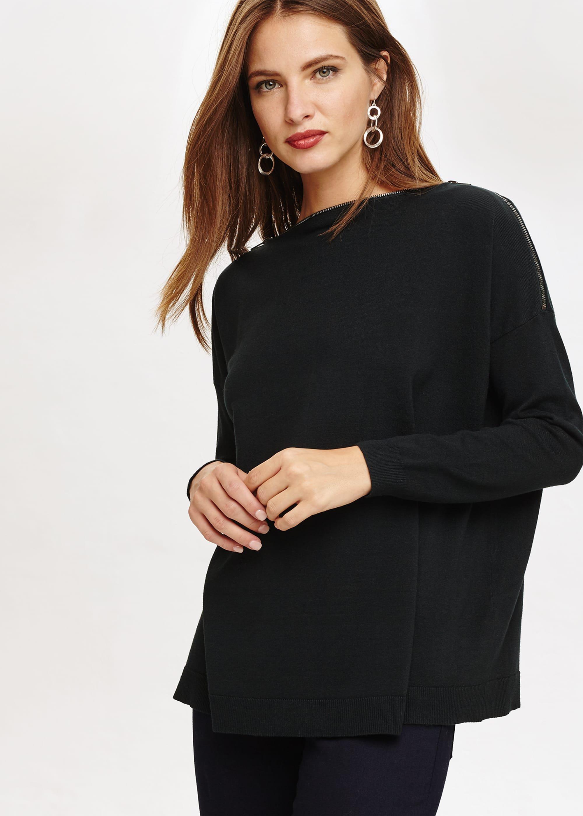 Nadene Zip Neck Knitted Jumper