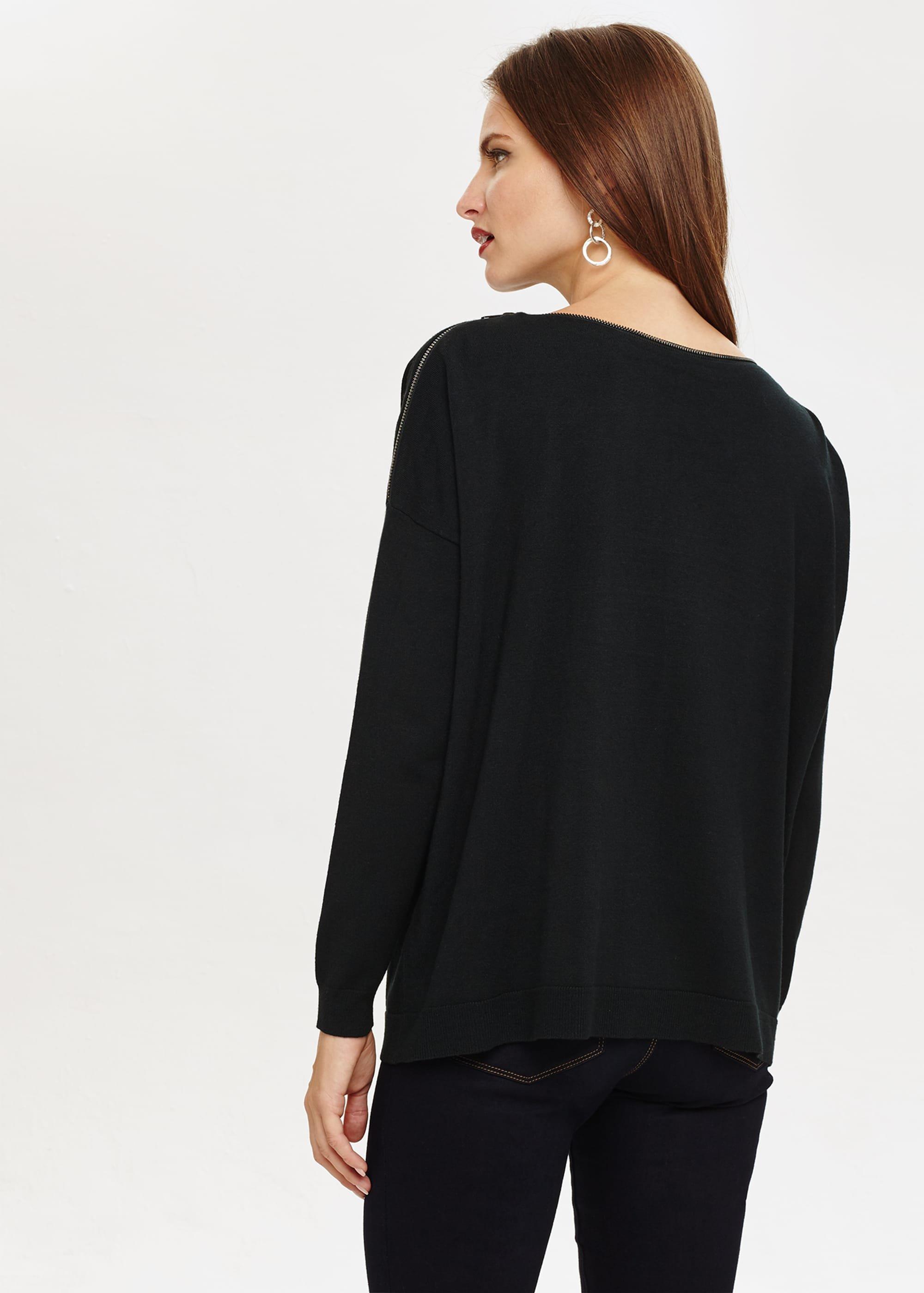 Nadene Zip Neck Knitted Jumper