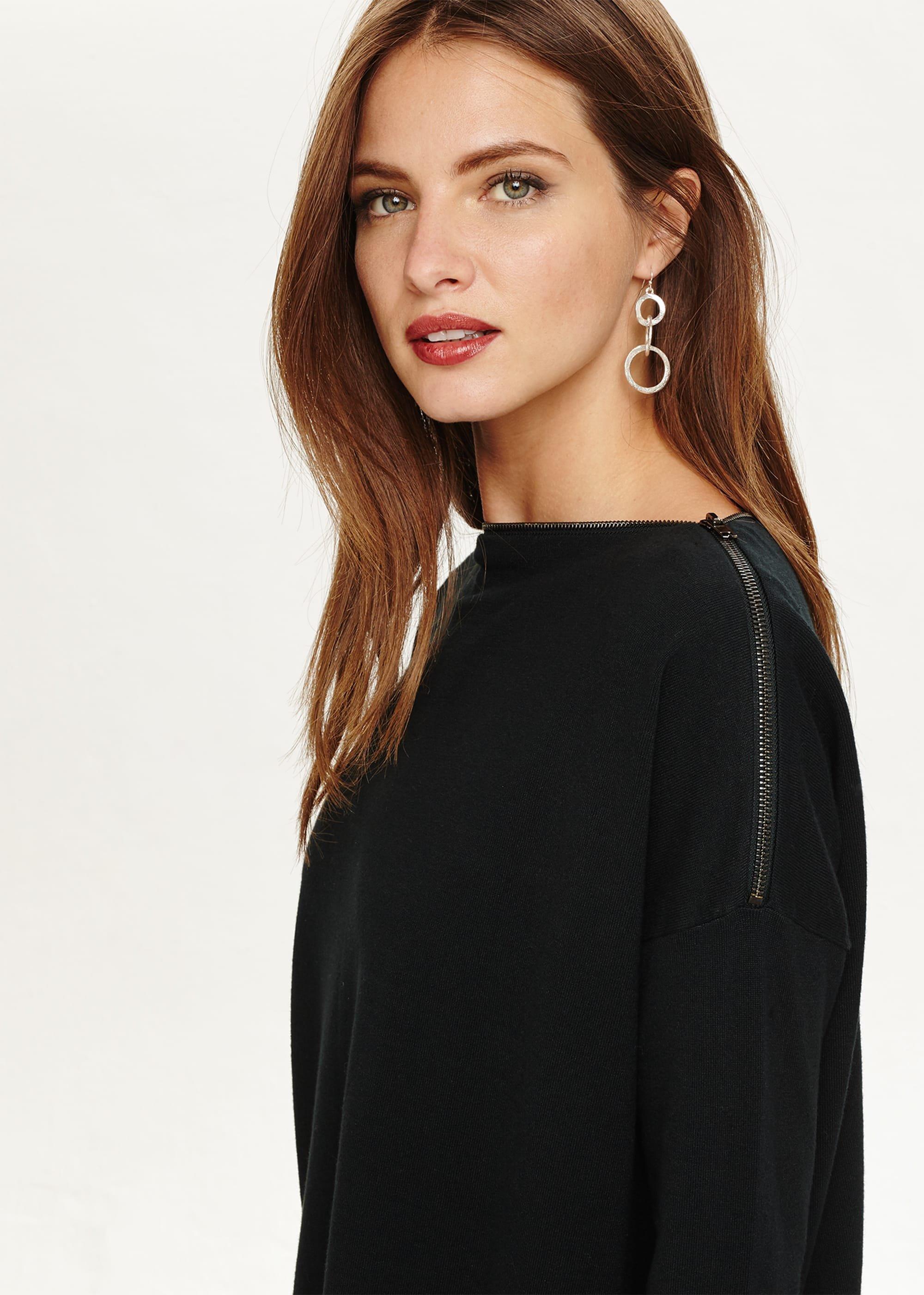 Nadene Zip Neck Knitted Jumper