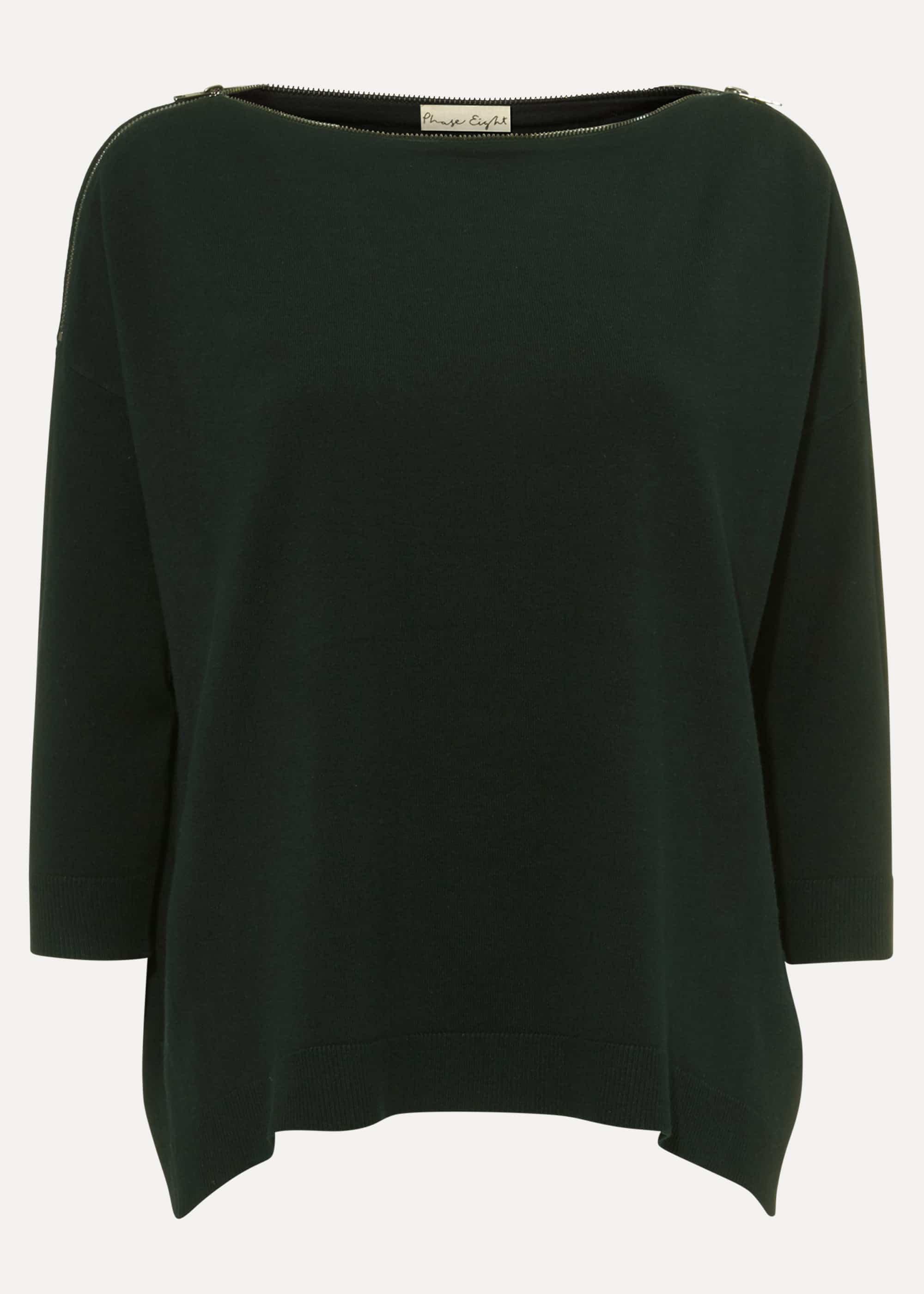 Nadene Zip Neck Knitted Jumper