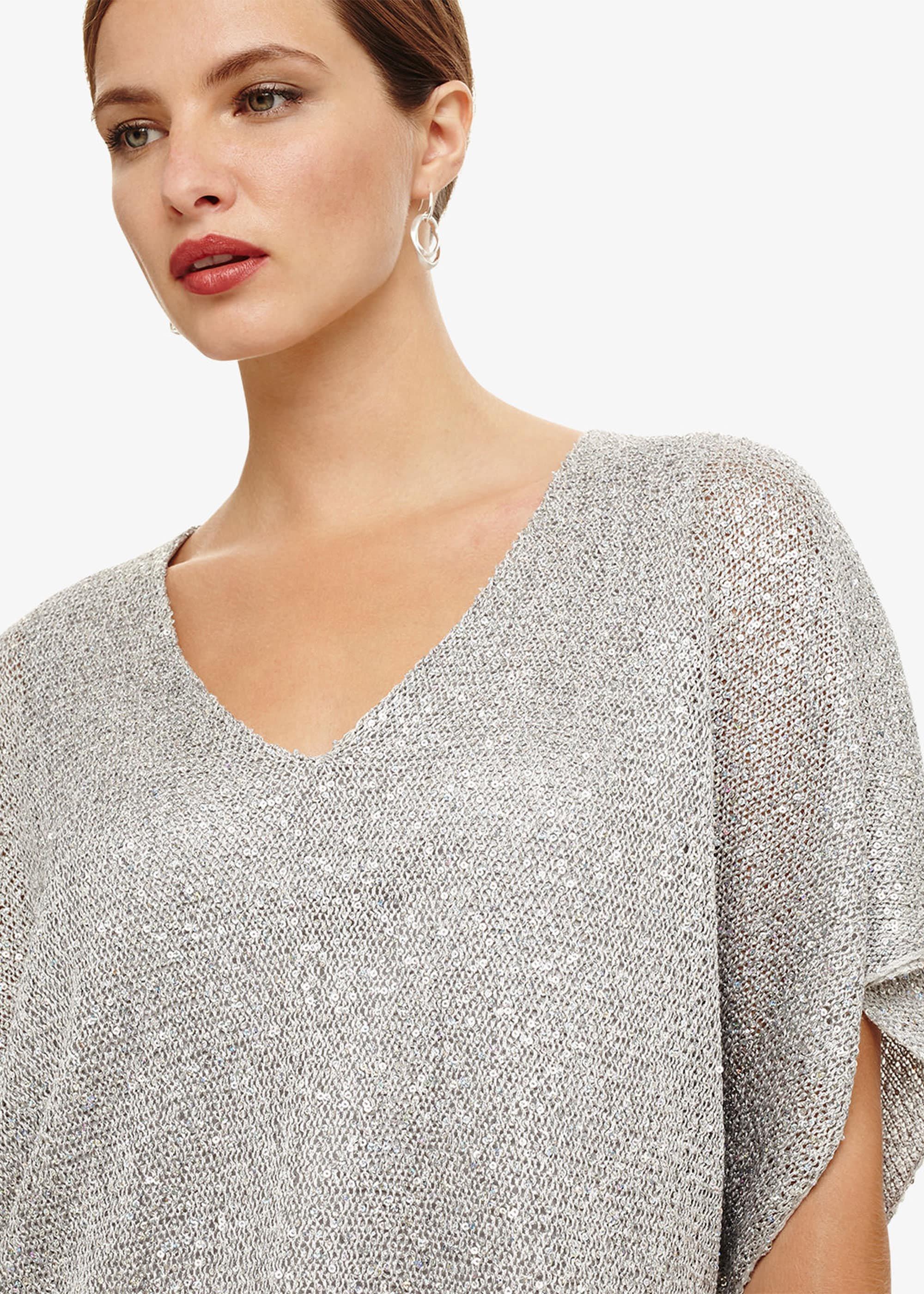 Antonella Hologram Sequin Knitted Top