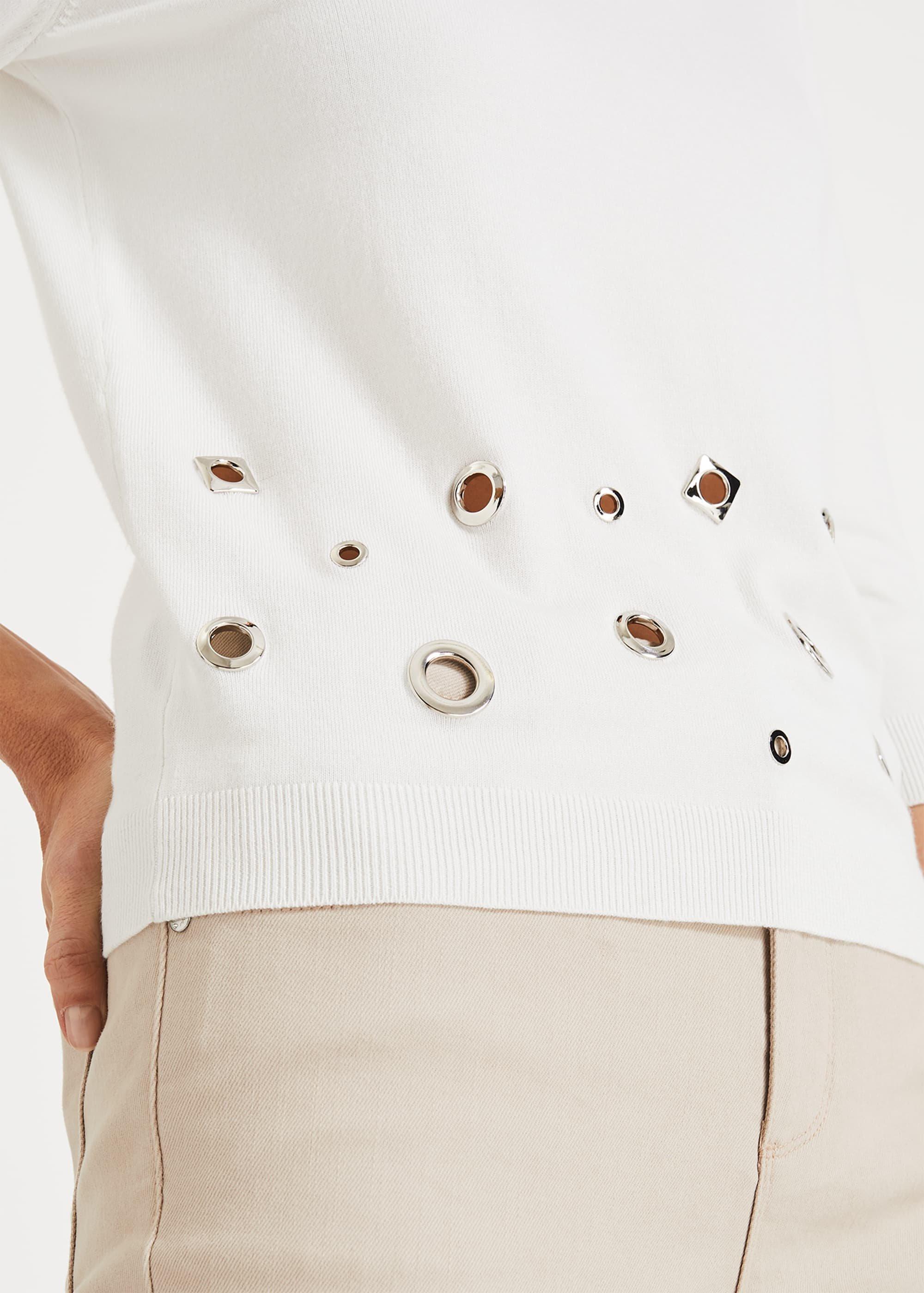 Malory Mixed Metal Knit Top