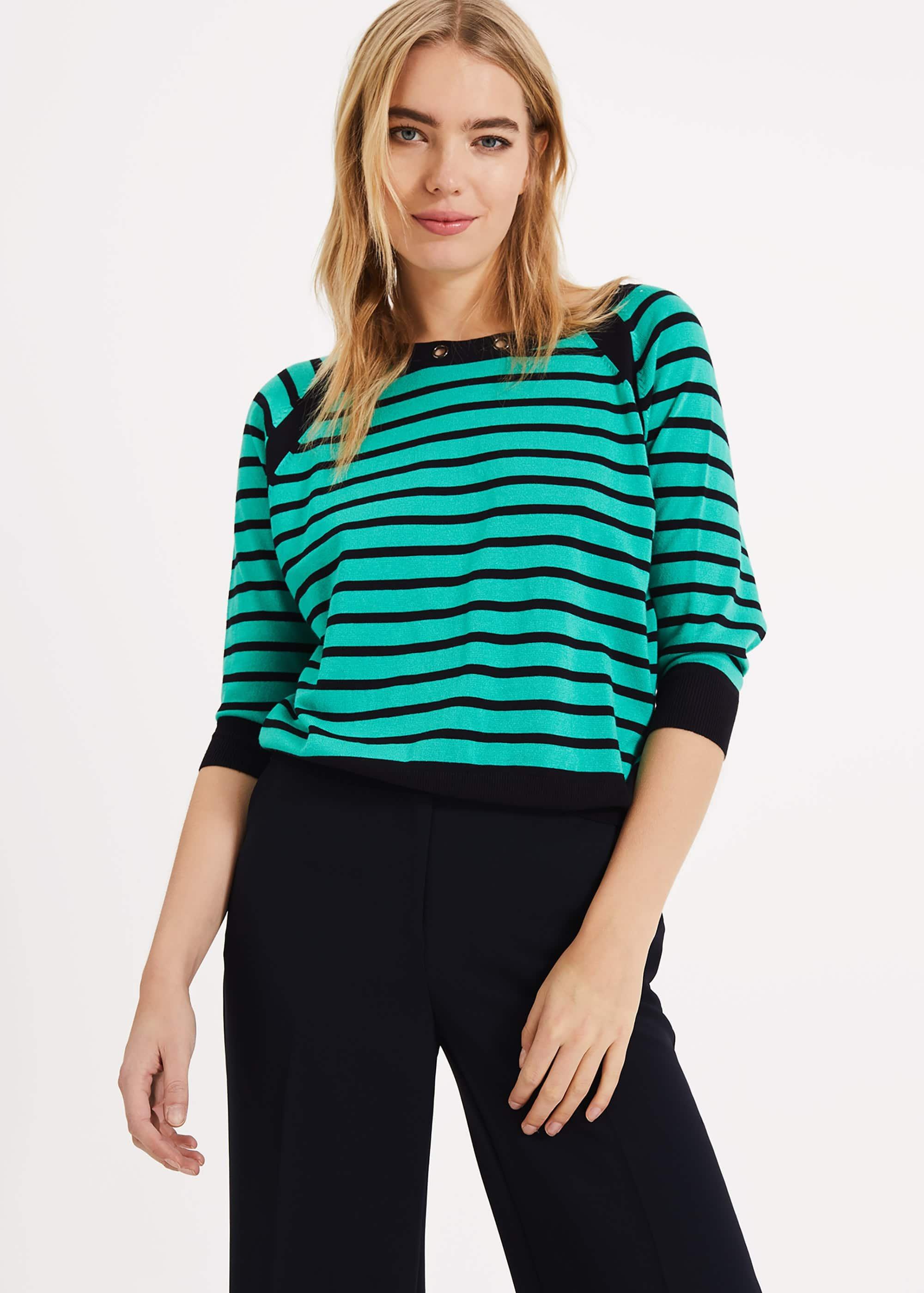 Ellie Eyelet Stripe Knit