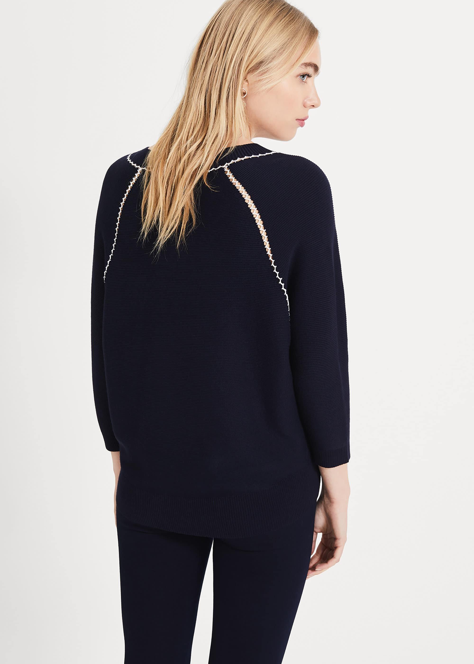 Caroline Contrast Stitch Top