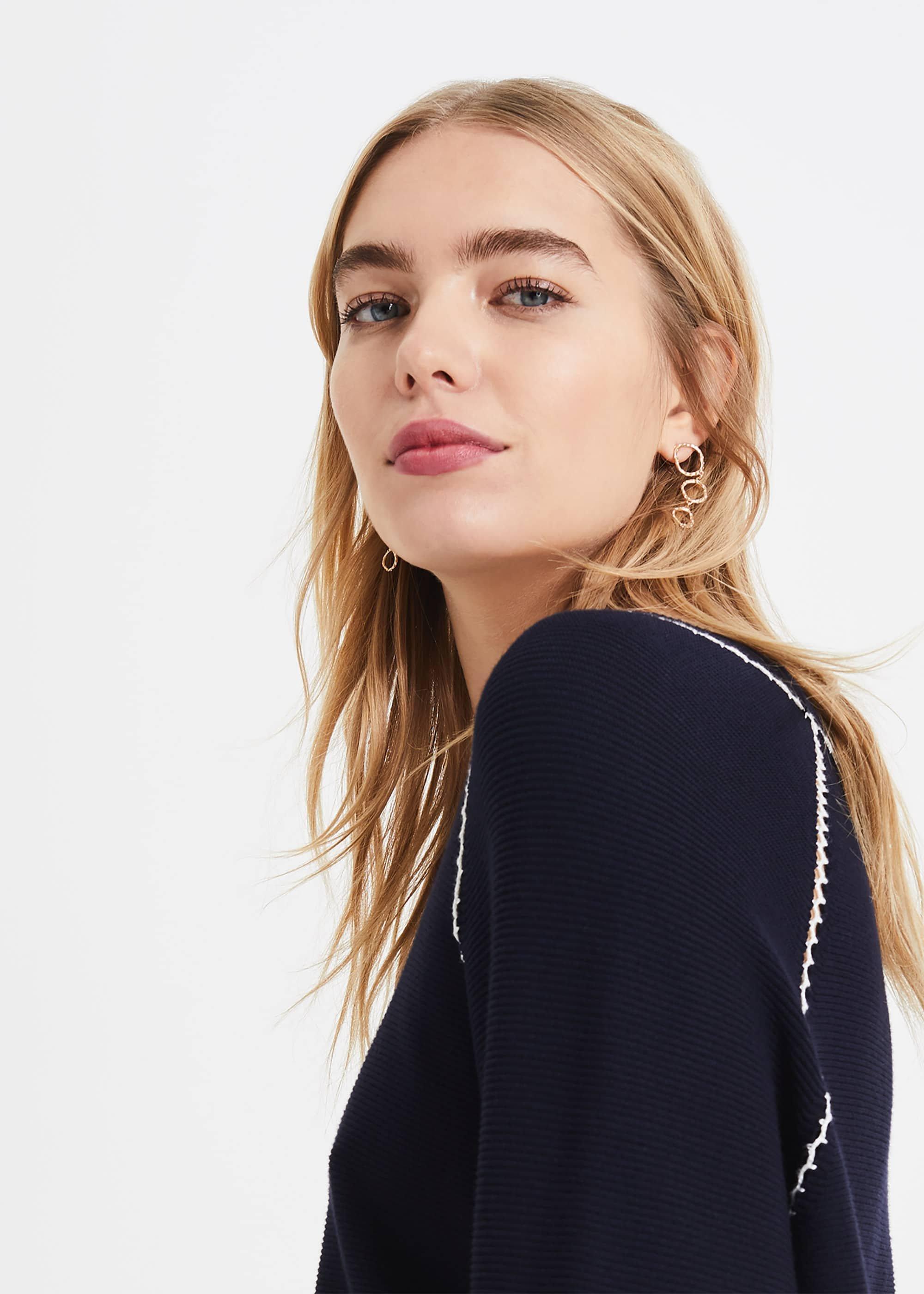Caroline Contrast Stitch Top
