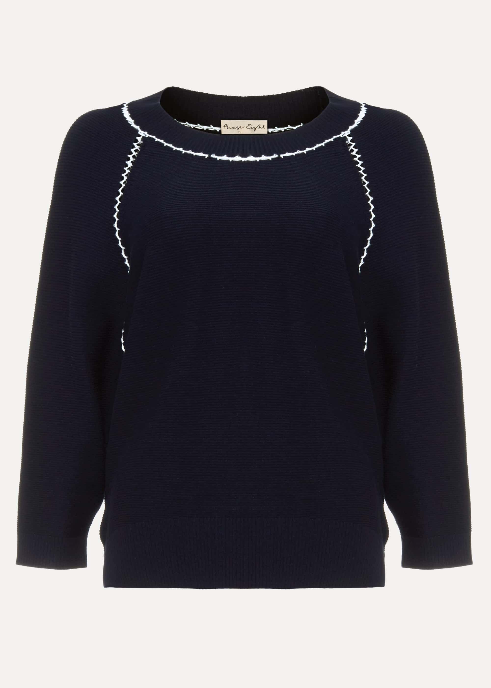 Caroline Contrast Stitch Top