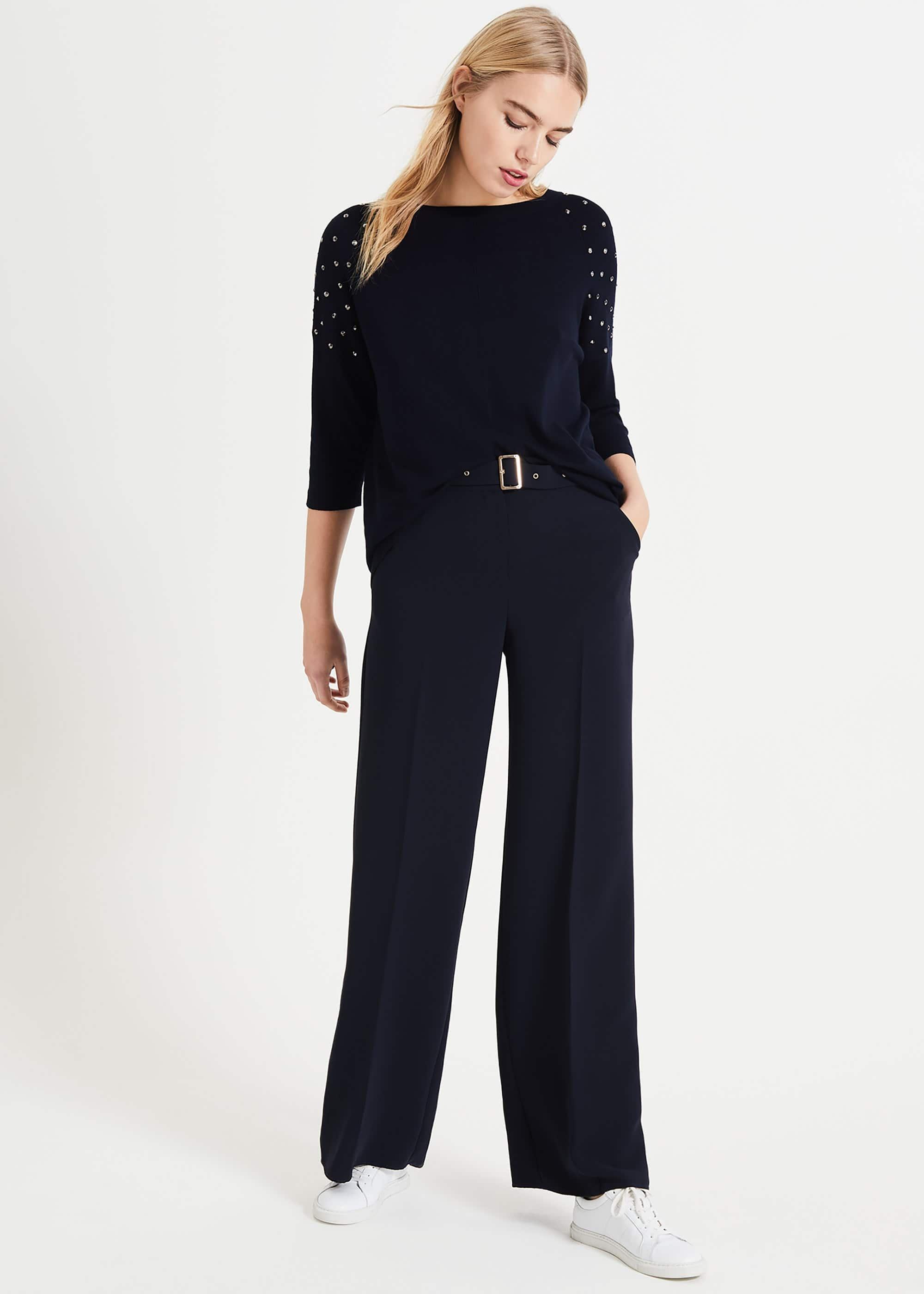 Sarah Stud Shoulder Knit Jumper