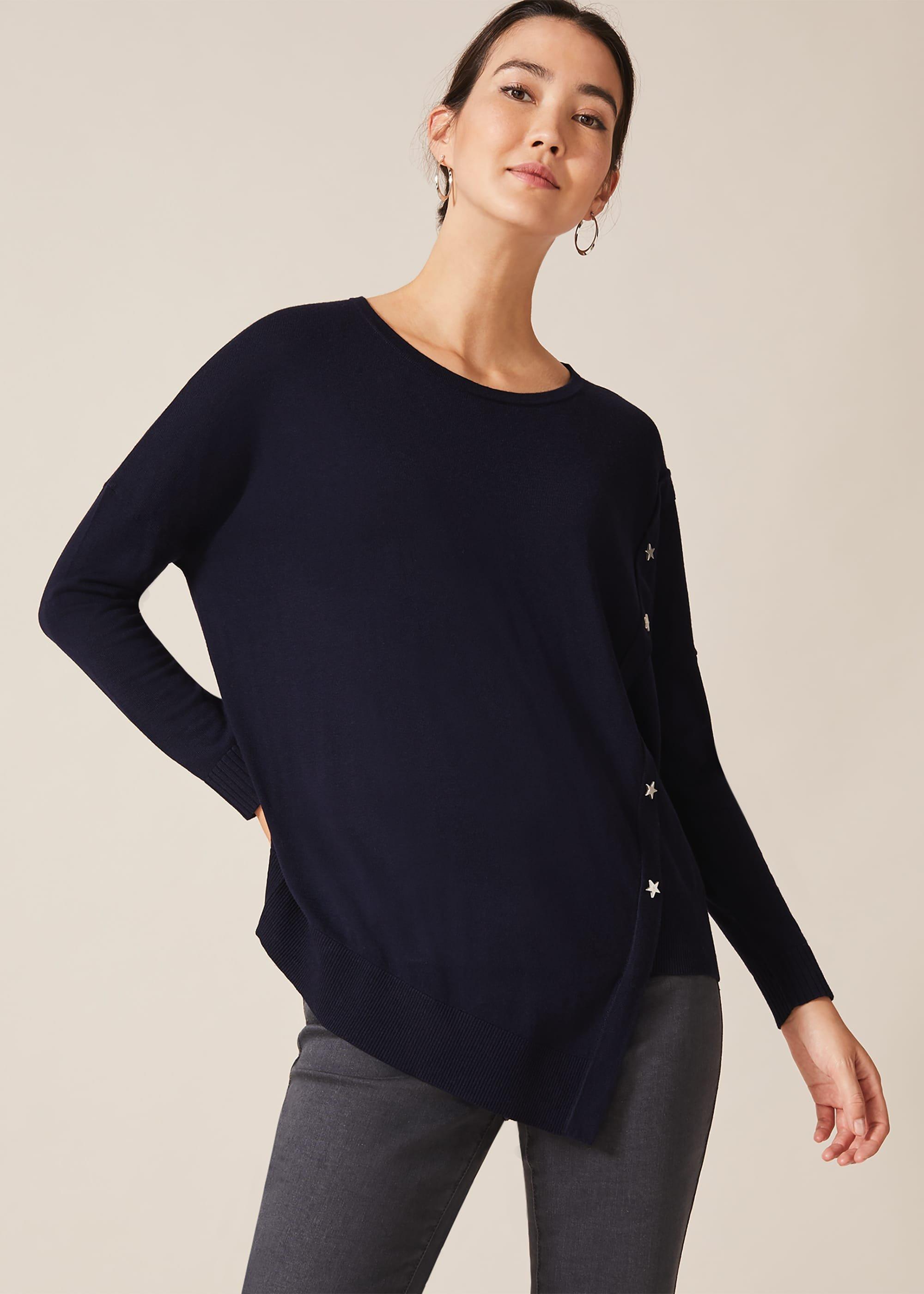 Sonny Star Button Asymmetric Jumper