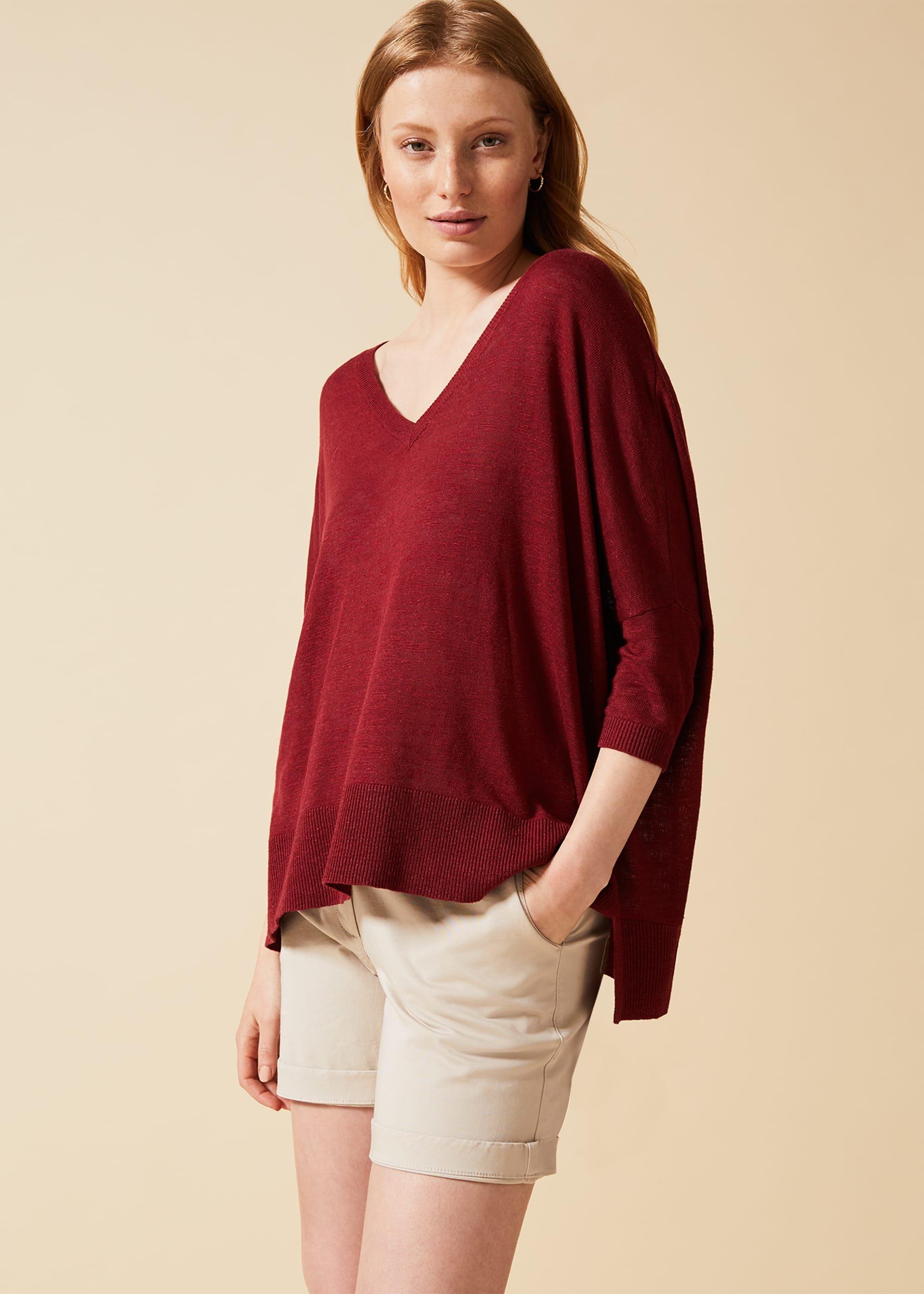 Larna Linen Asymmetric Jumper