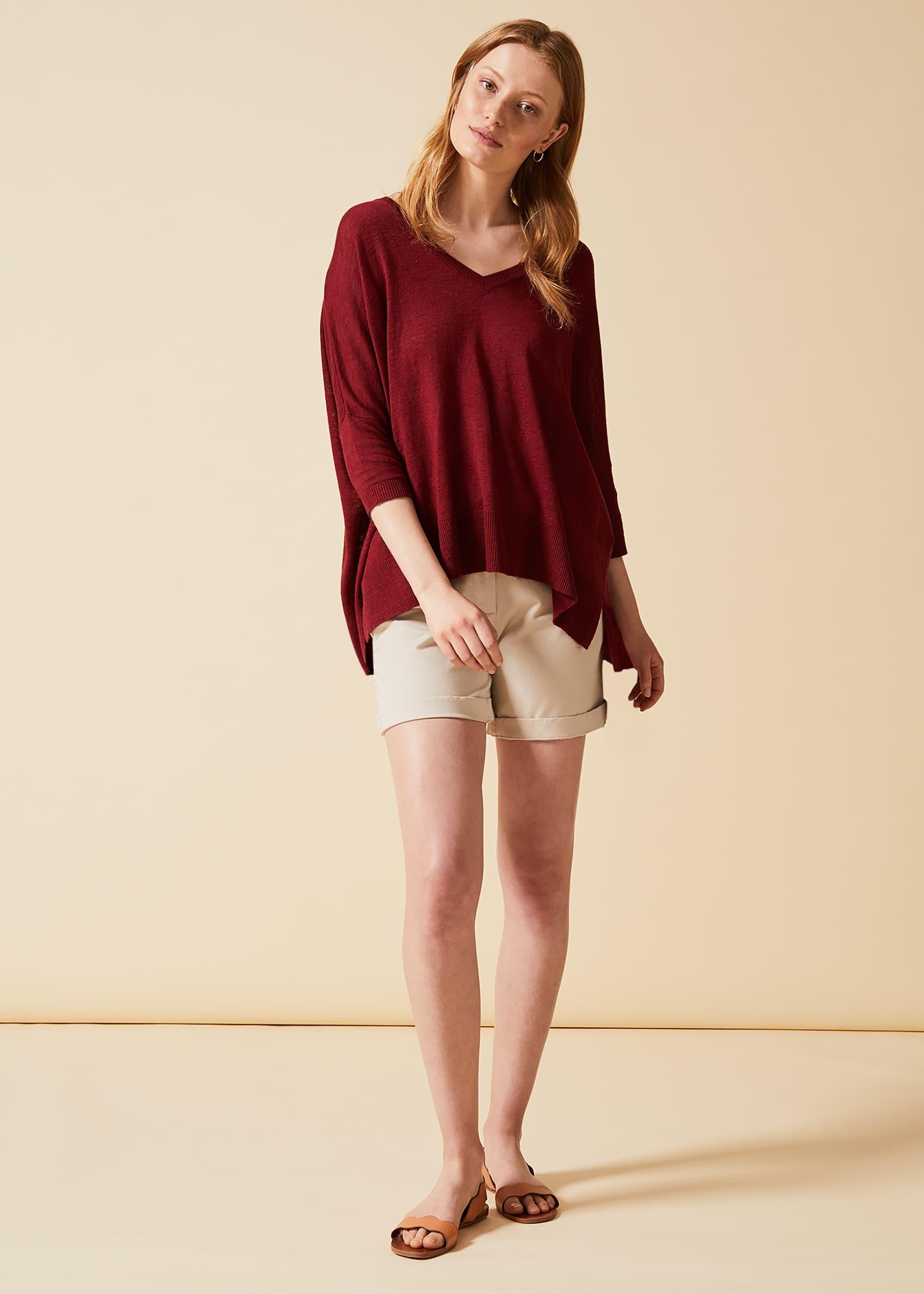 Larna Linen Asymmetric Jumper