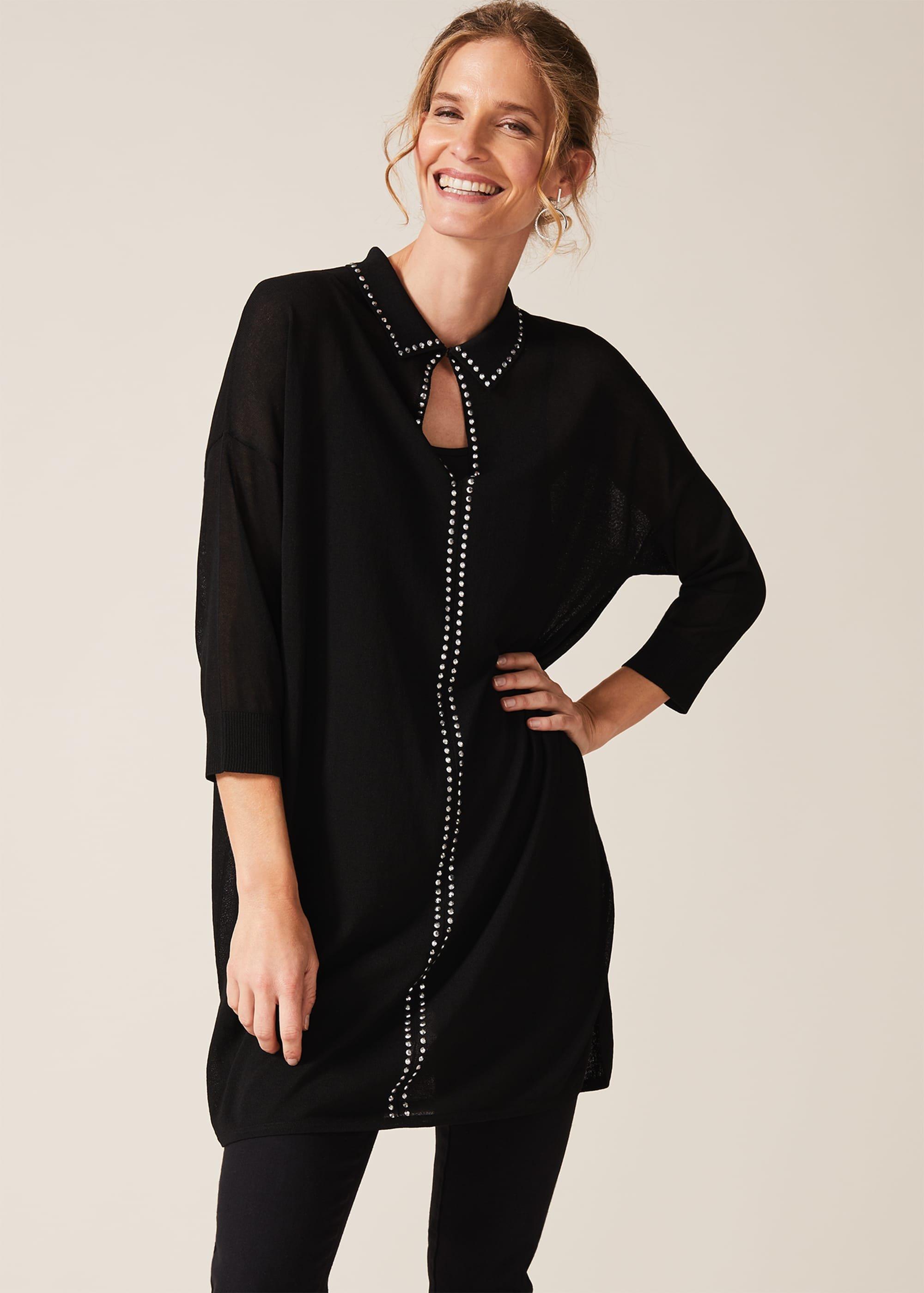 Sibyl Stud Collar Tunic Dress
