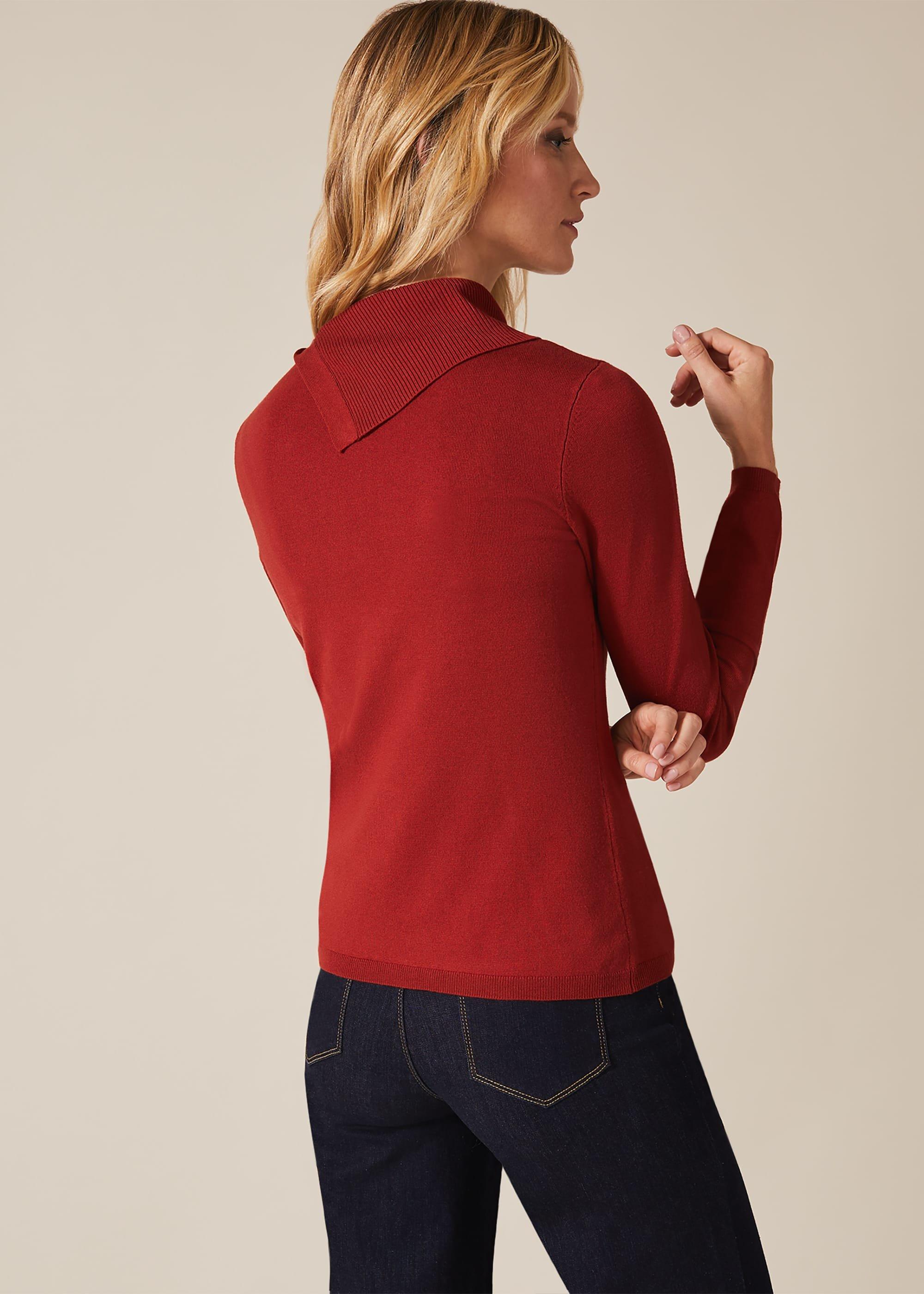 Rachele Button Neck Knit Top