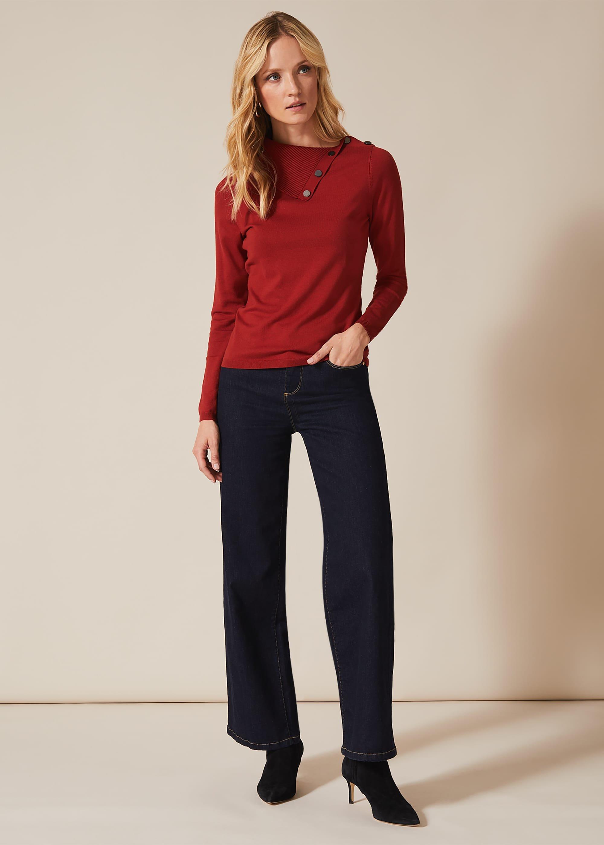 Rachele Button Neck Knit Top