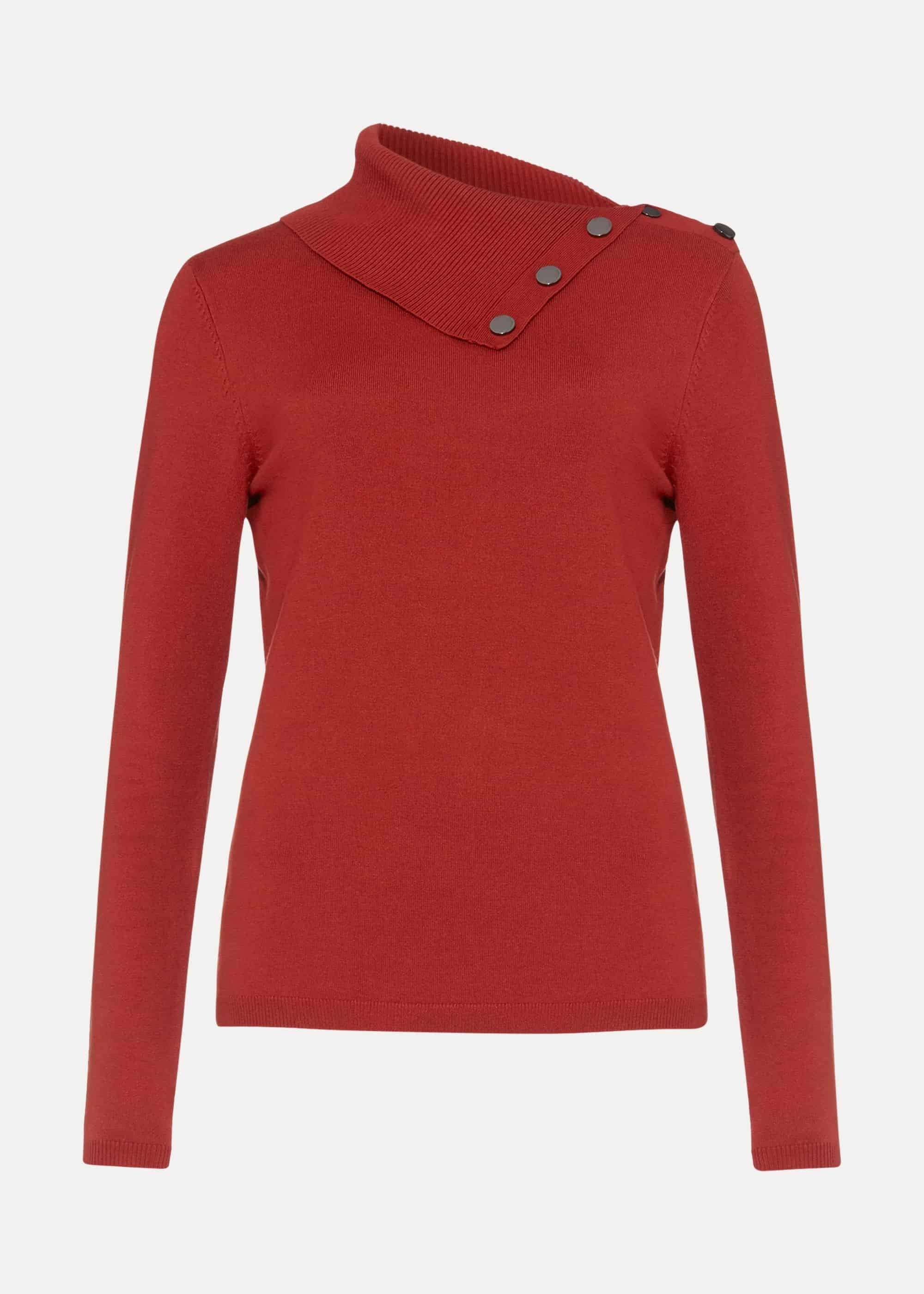 Rachele Button Neck Knit Top