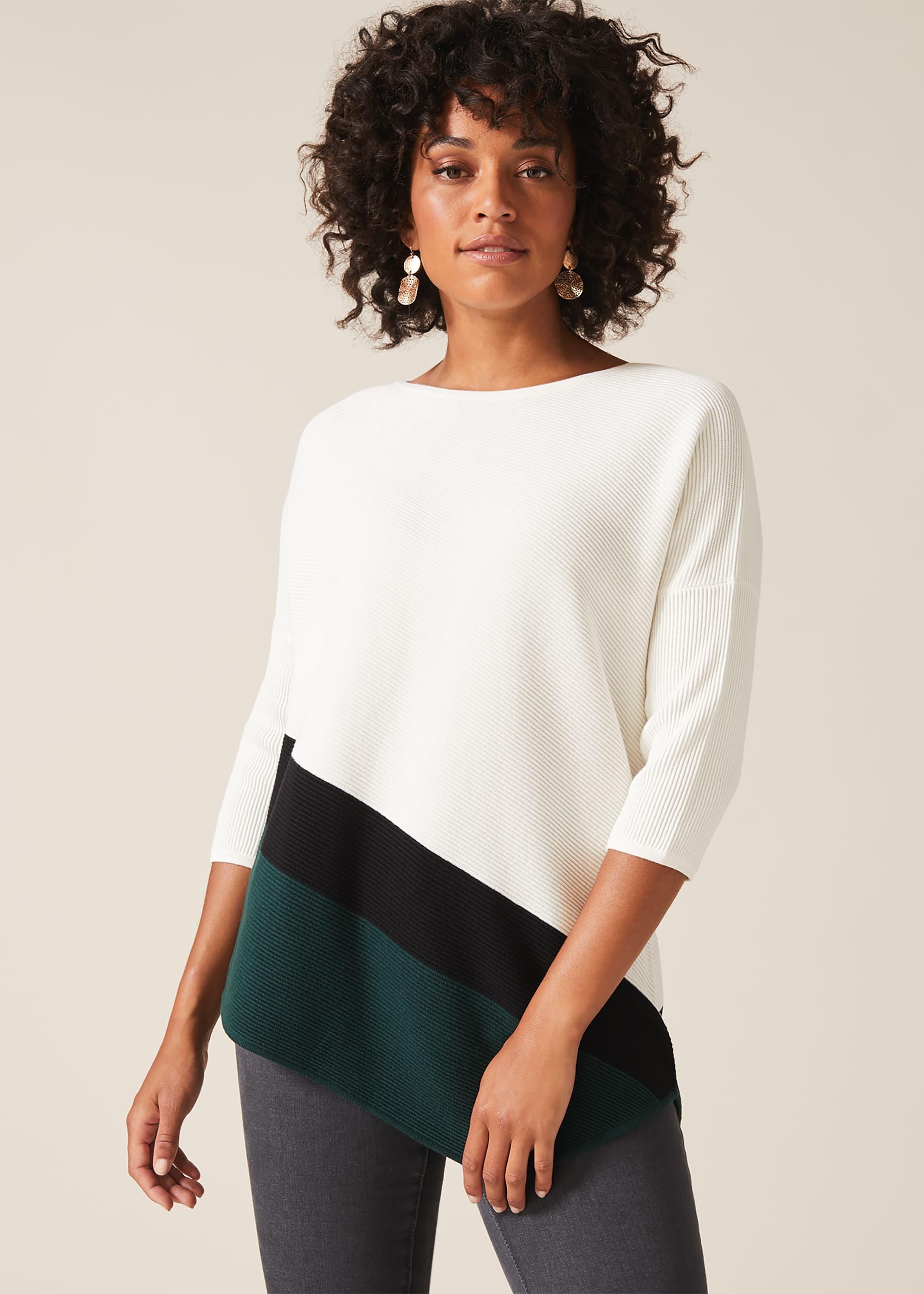 Cailey Colourblock Ripple Knit Top