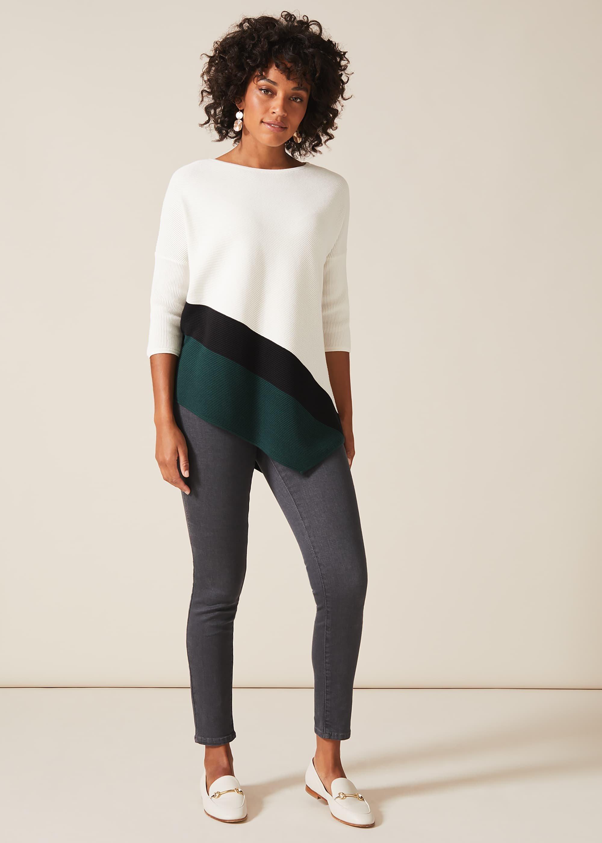 Cailey Colourblock Ripple Knit Top