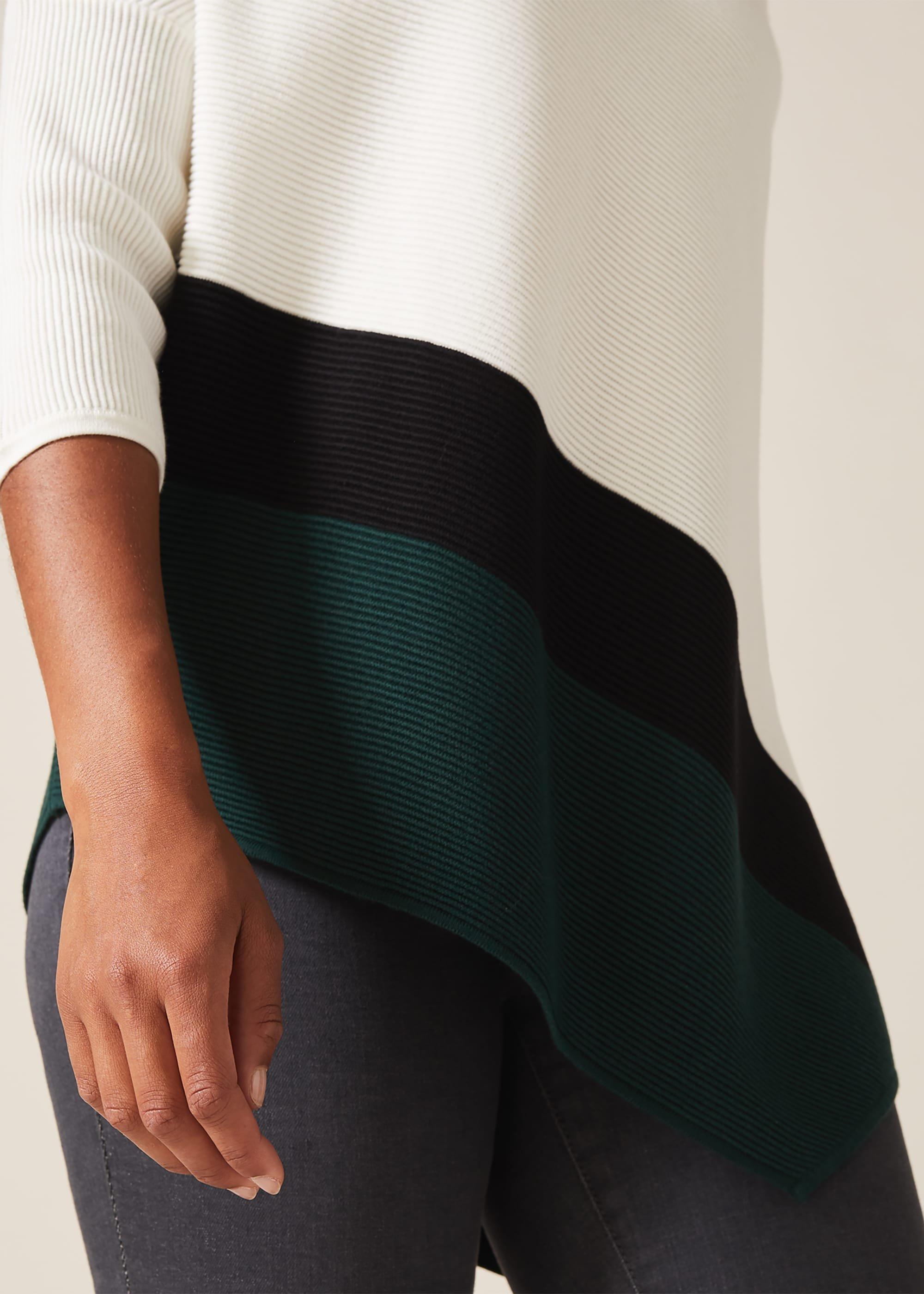 Cailey Colourblock Ripple Knit Top