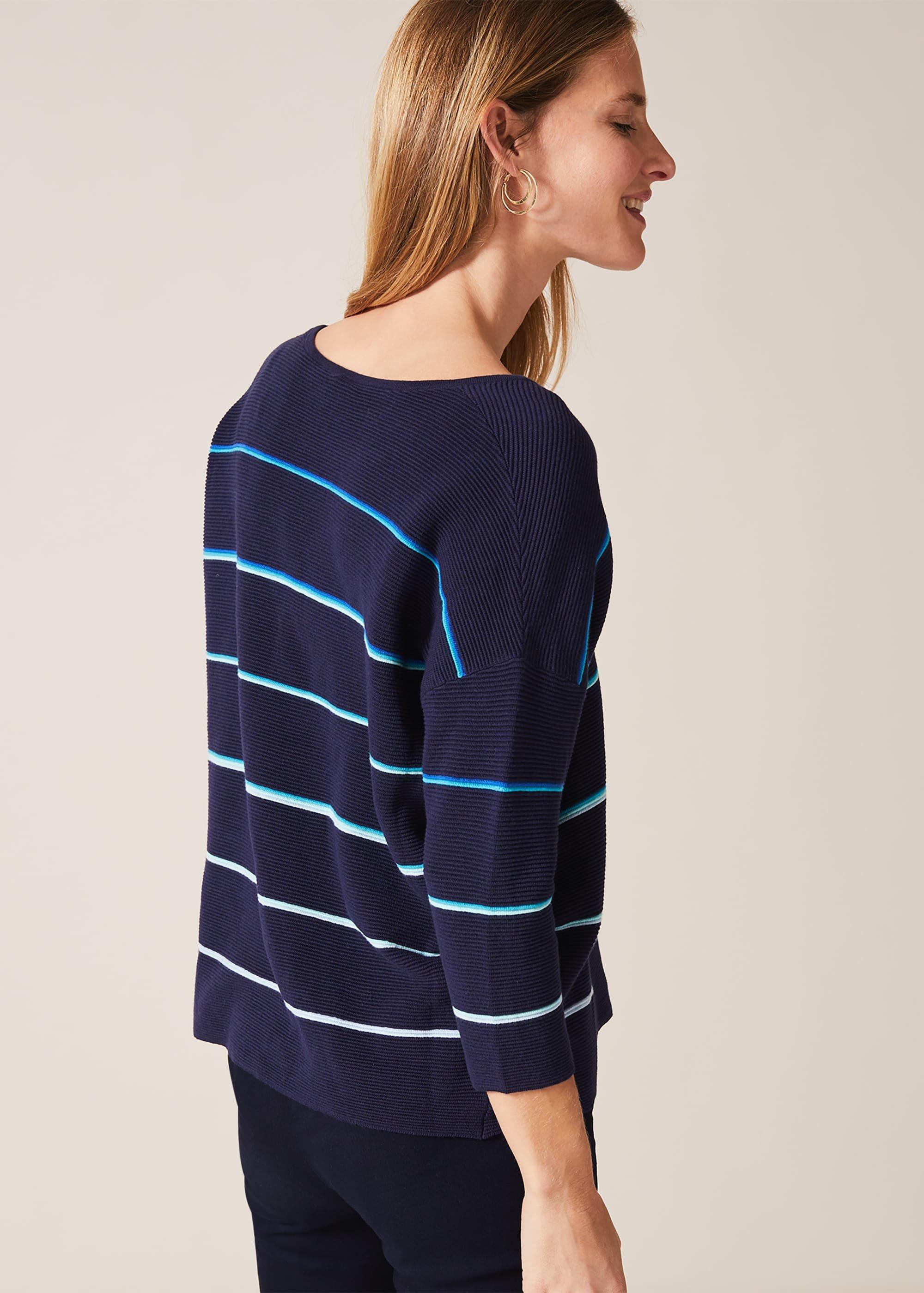 Piera V Neck Ripple Stitch