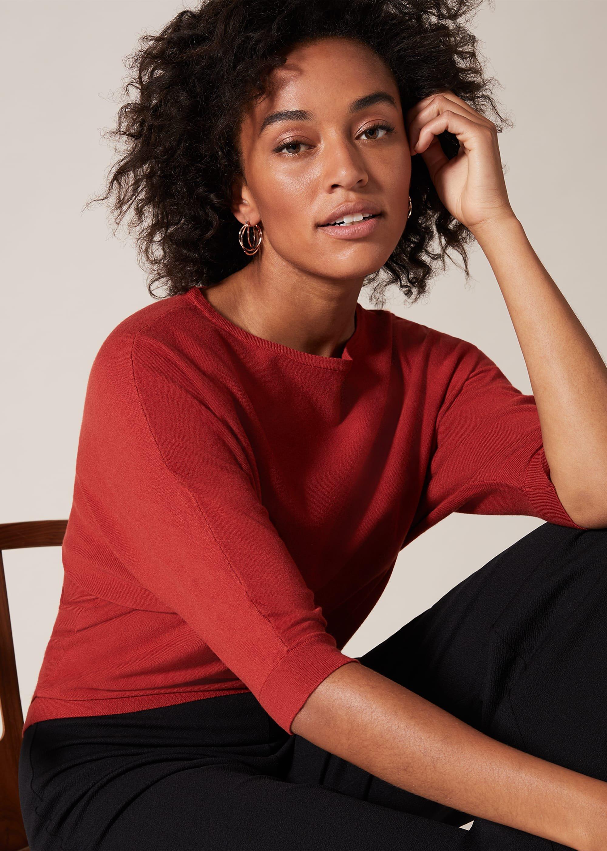 Cristine Batwing Knitted Top