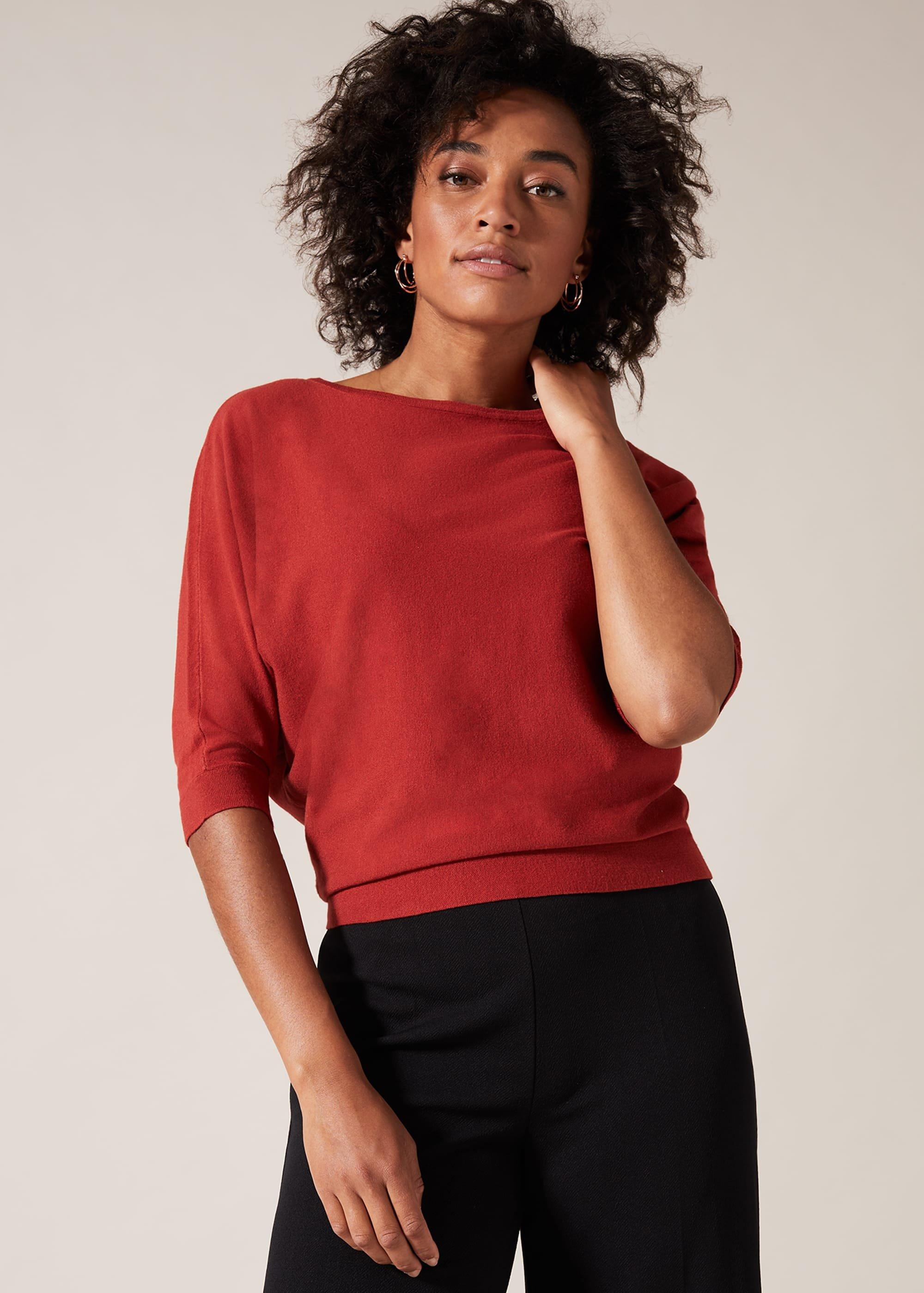 Cristine Batwing Knitted Top