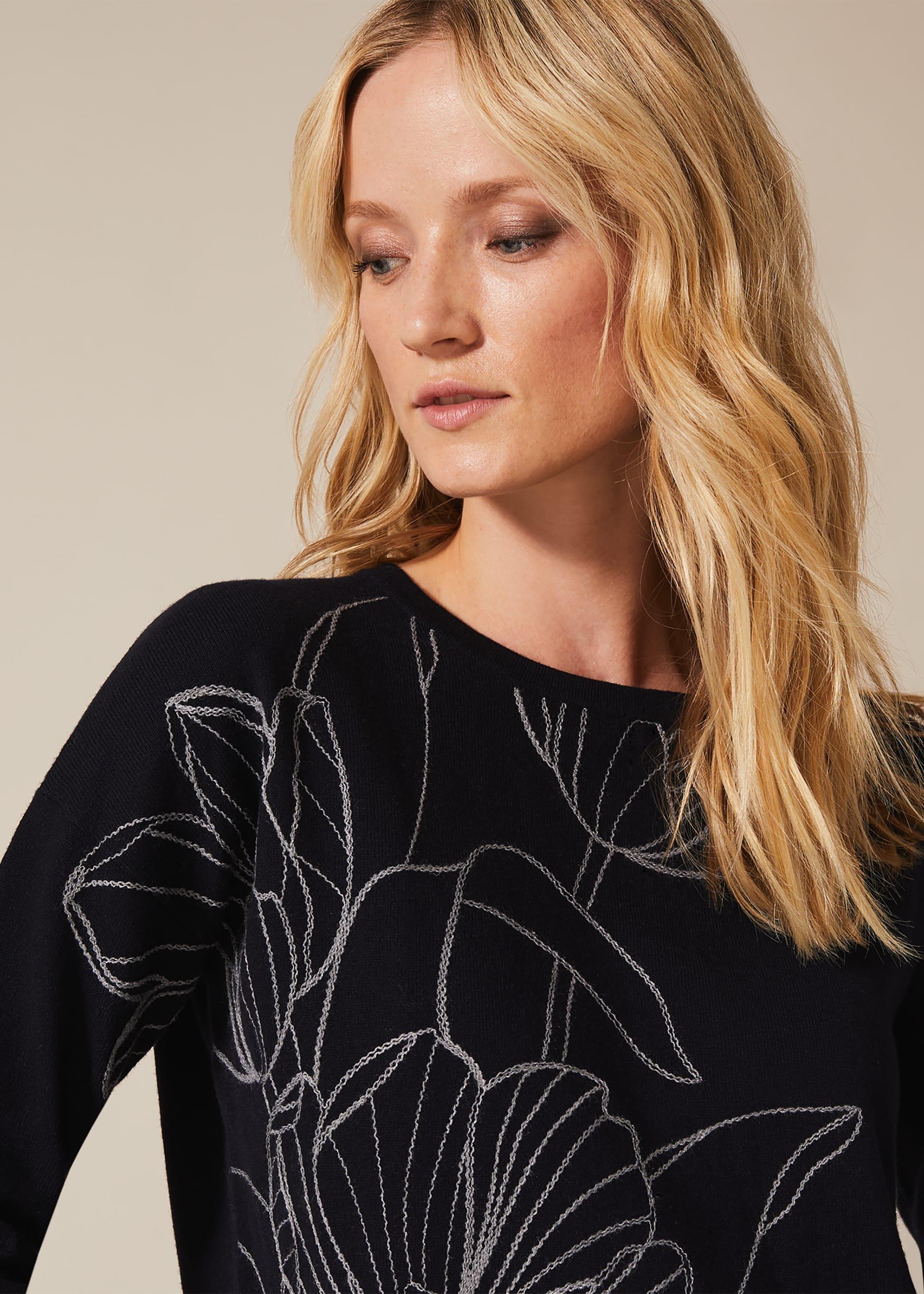 Emmy Embroidered Flower Jumper