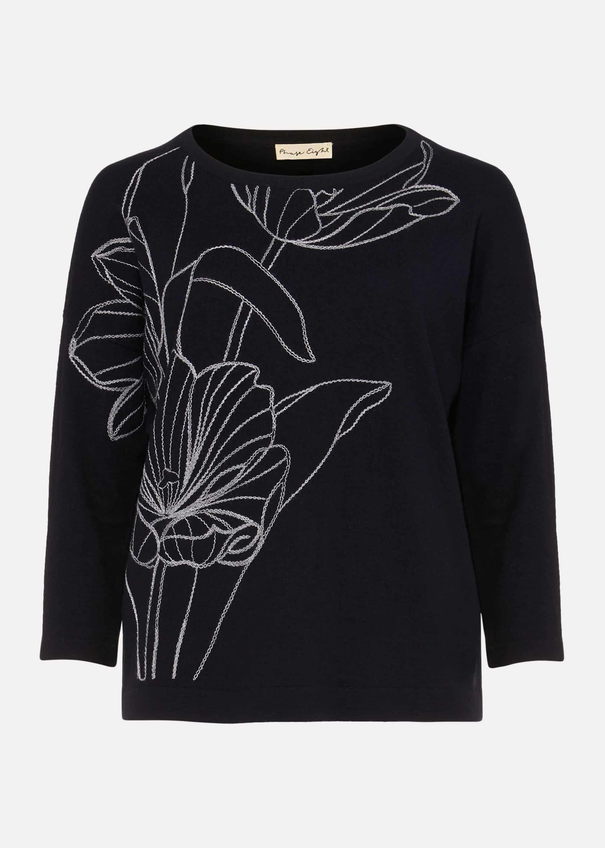 Emmy Embroidered Flower Jumper