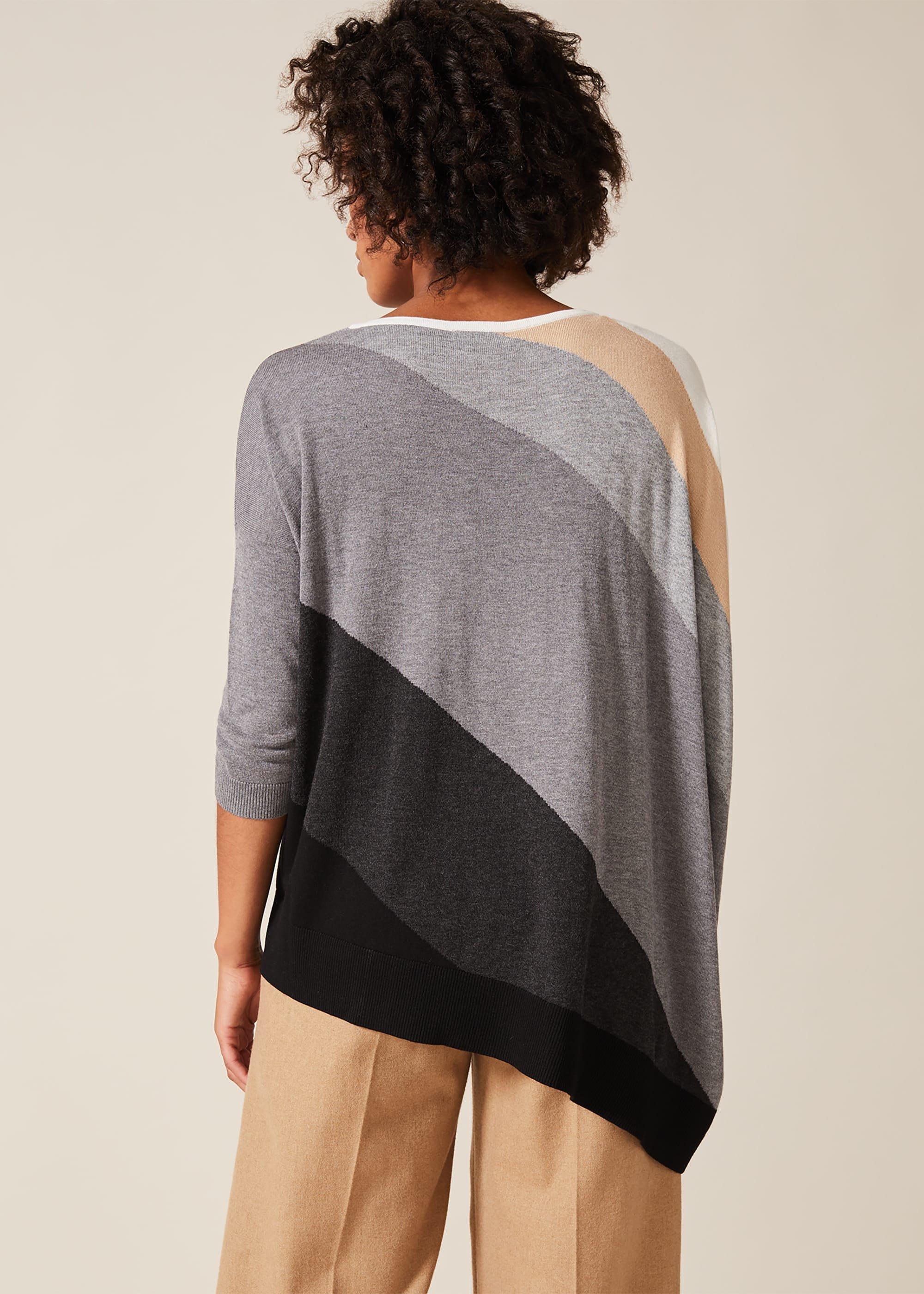 Arana Asymmetric Colourblock Knit Top