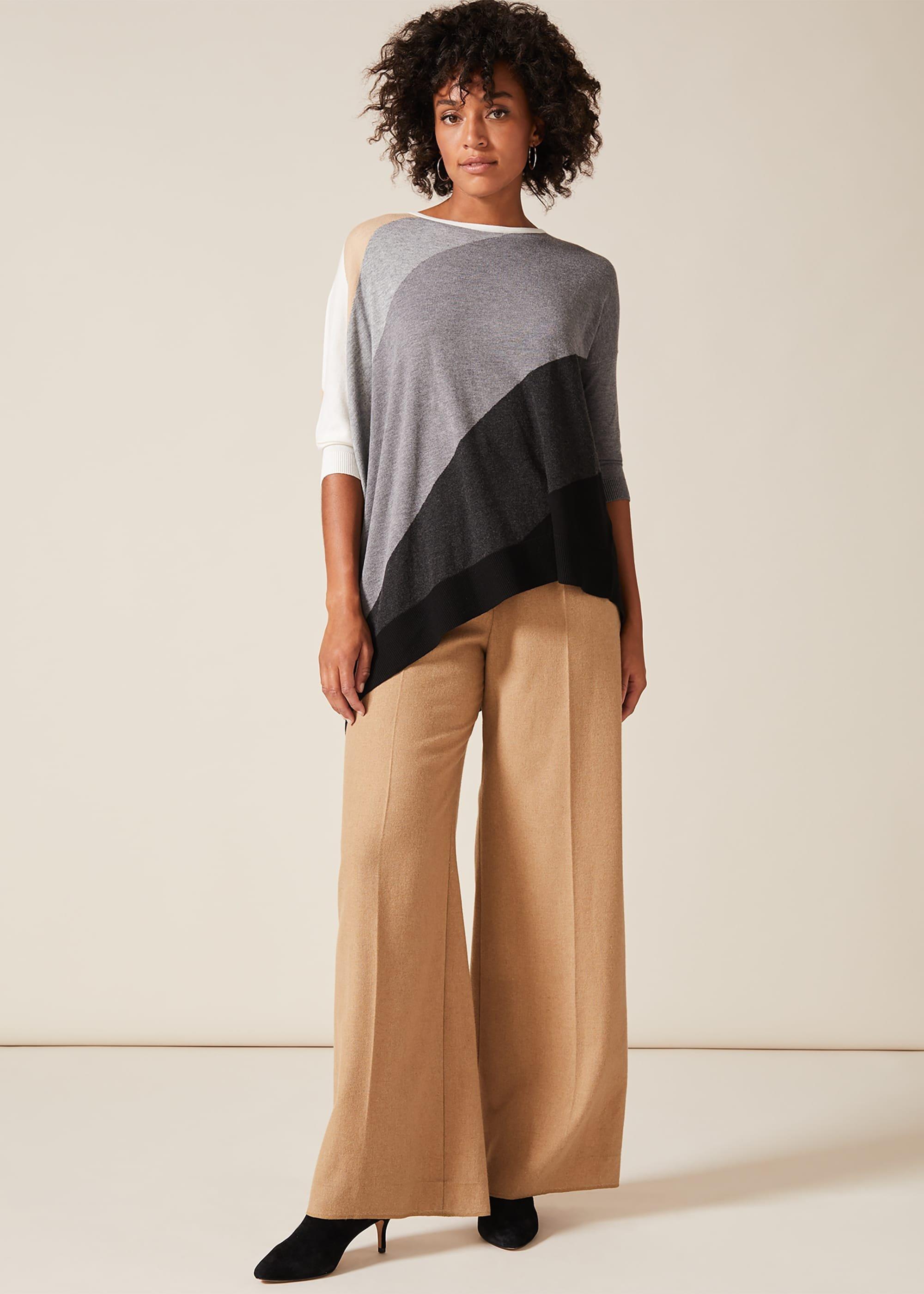 Arana Asymmetric Colourblock Knit Top