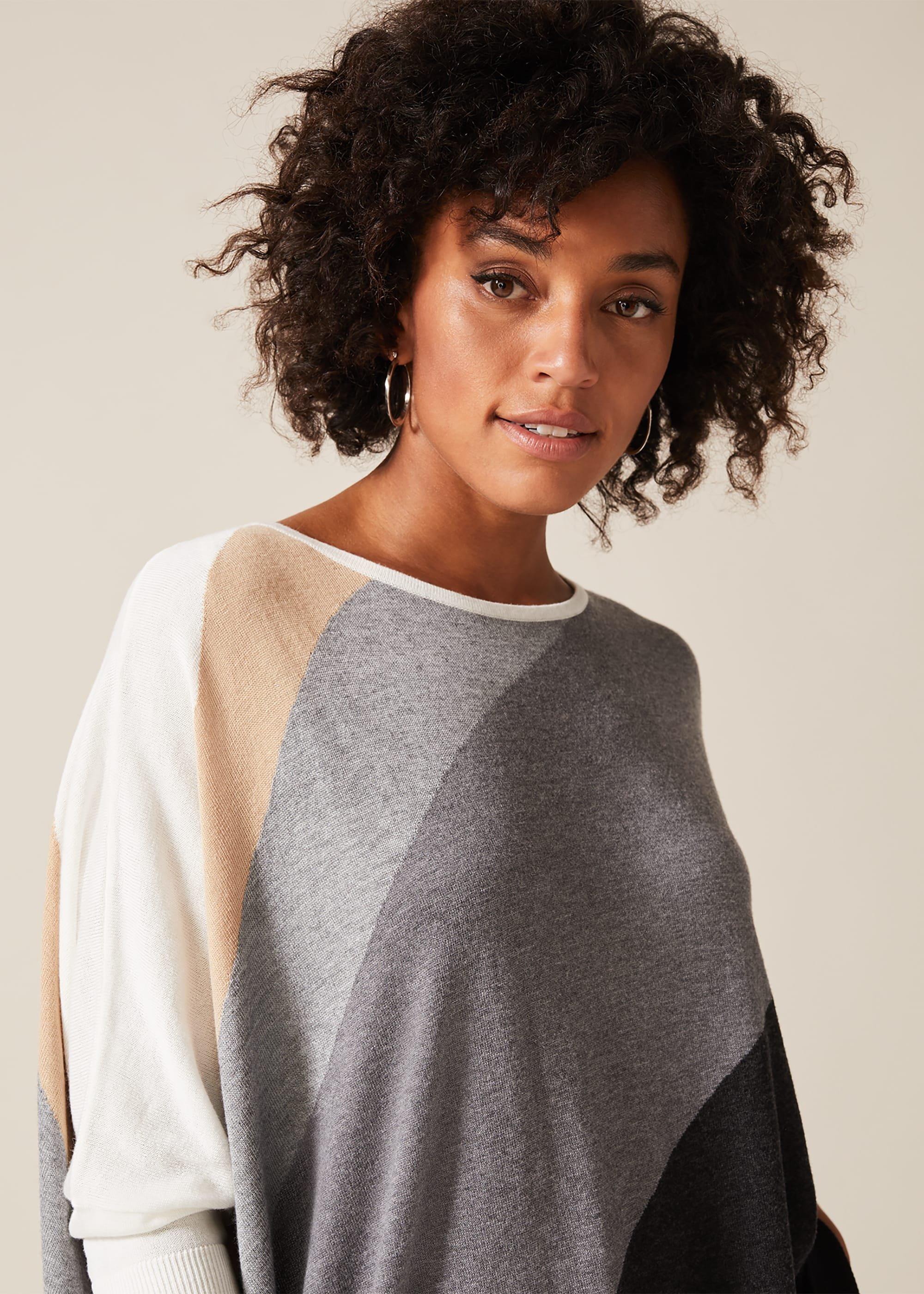 Arana Asymmetric Colourblock Knit Top