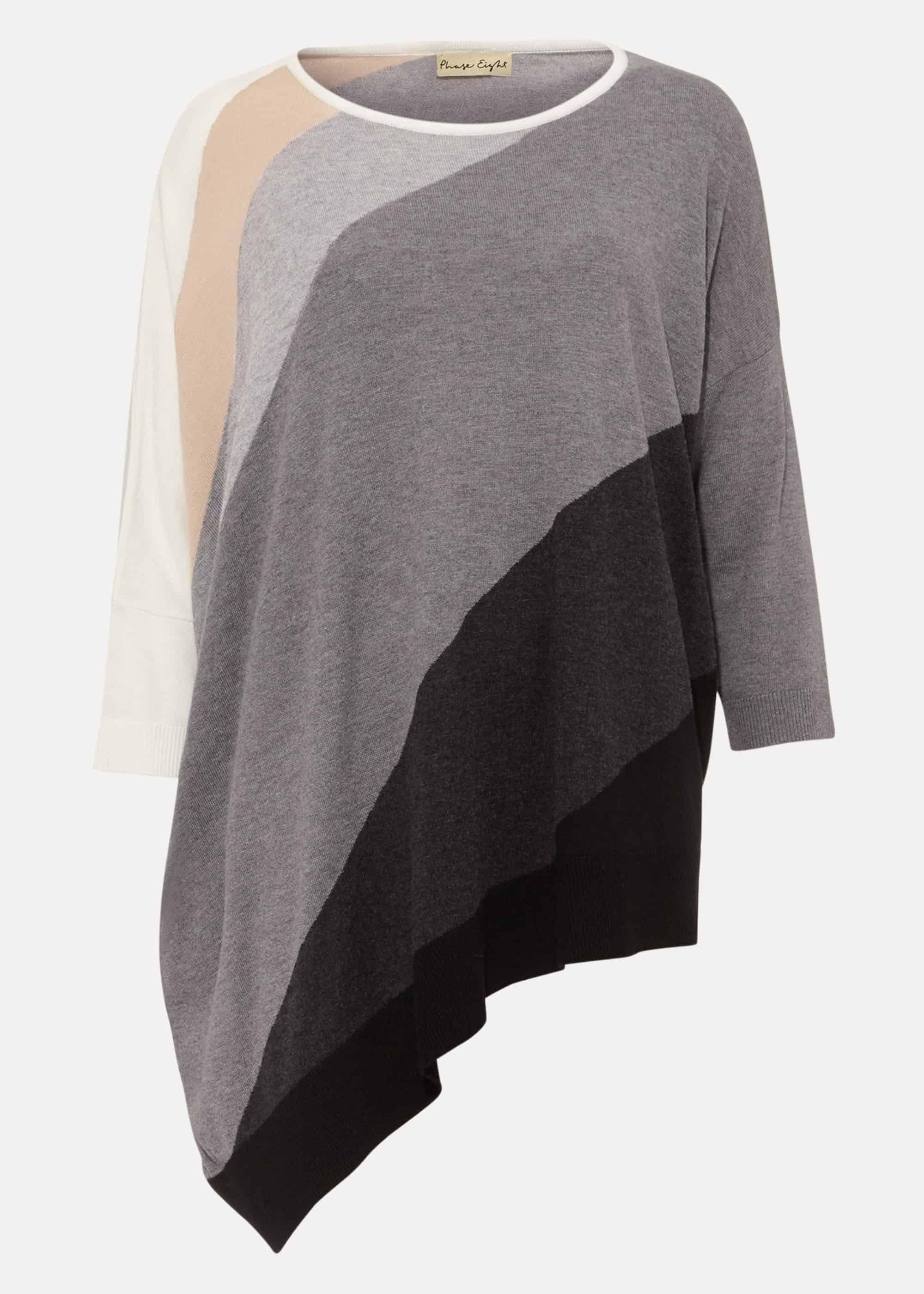 Arana Asymmetric Colourblock Knit Top