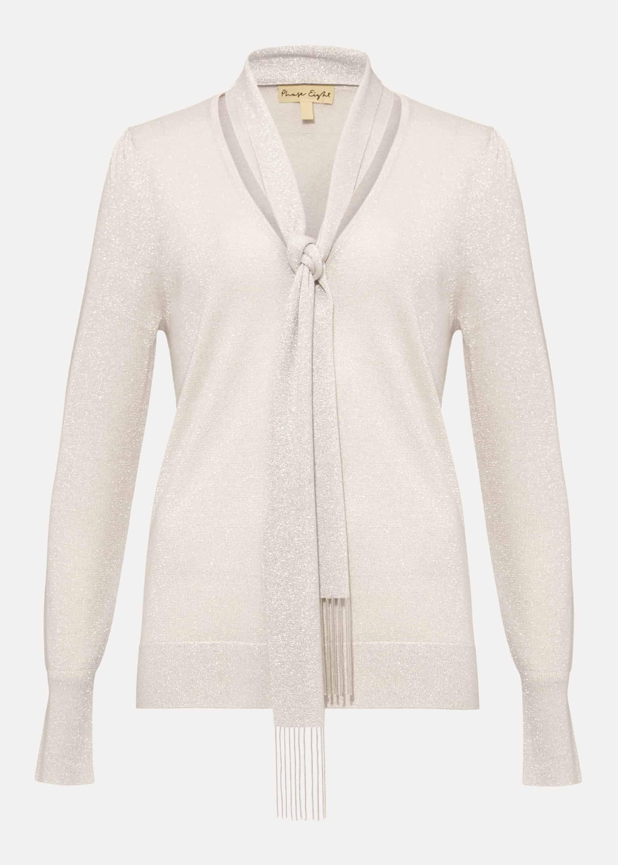 Liz Scarf Tie Knit Top