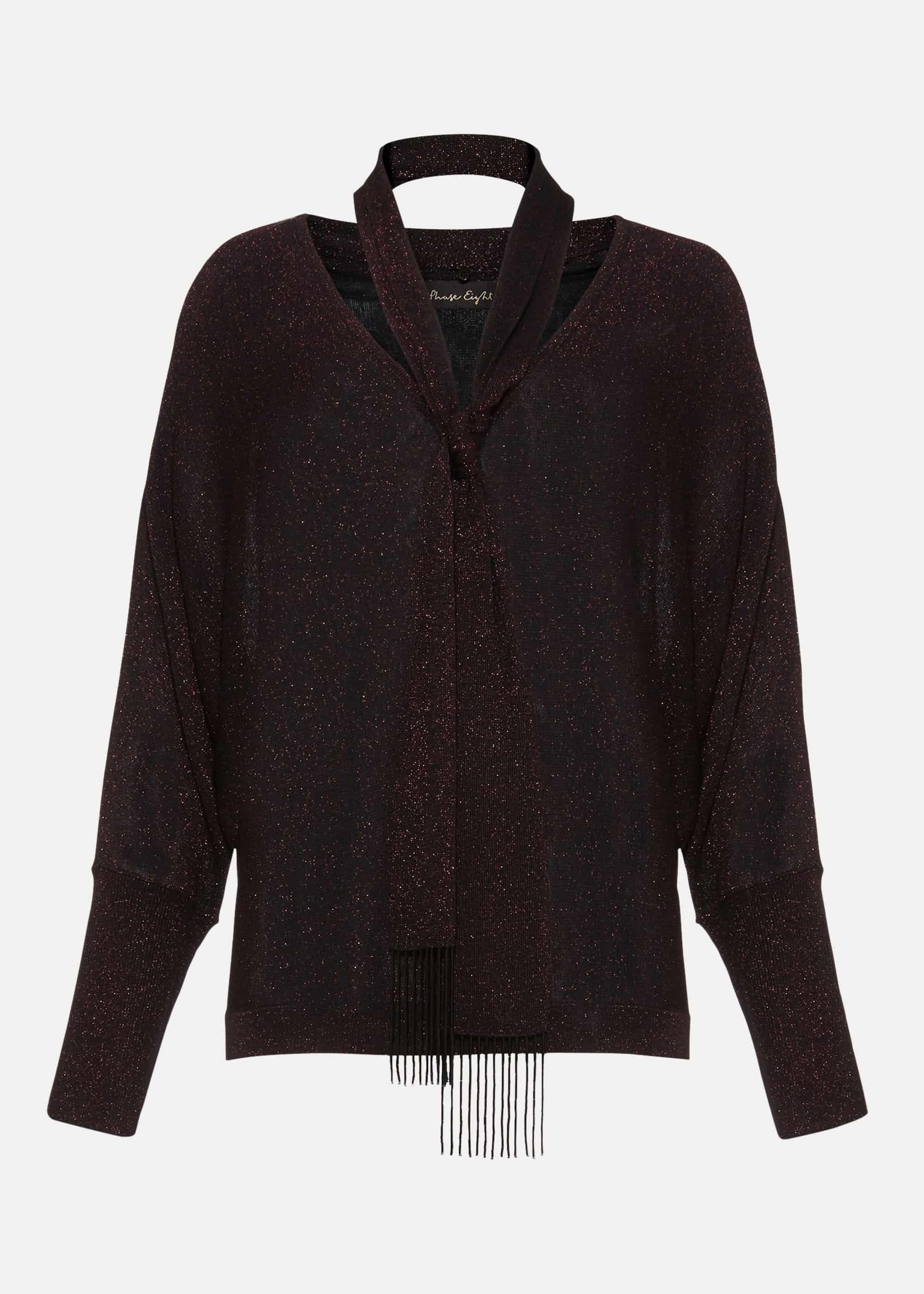 Sameera Scarf Tie Knit Top