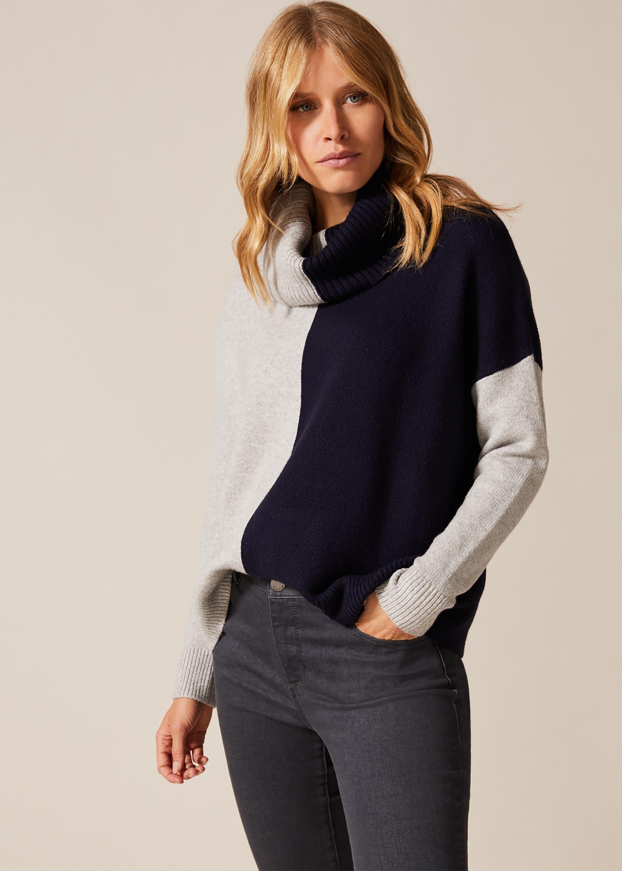 Rae Roll Neck Colourblock Jumper