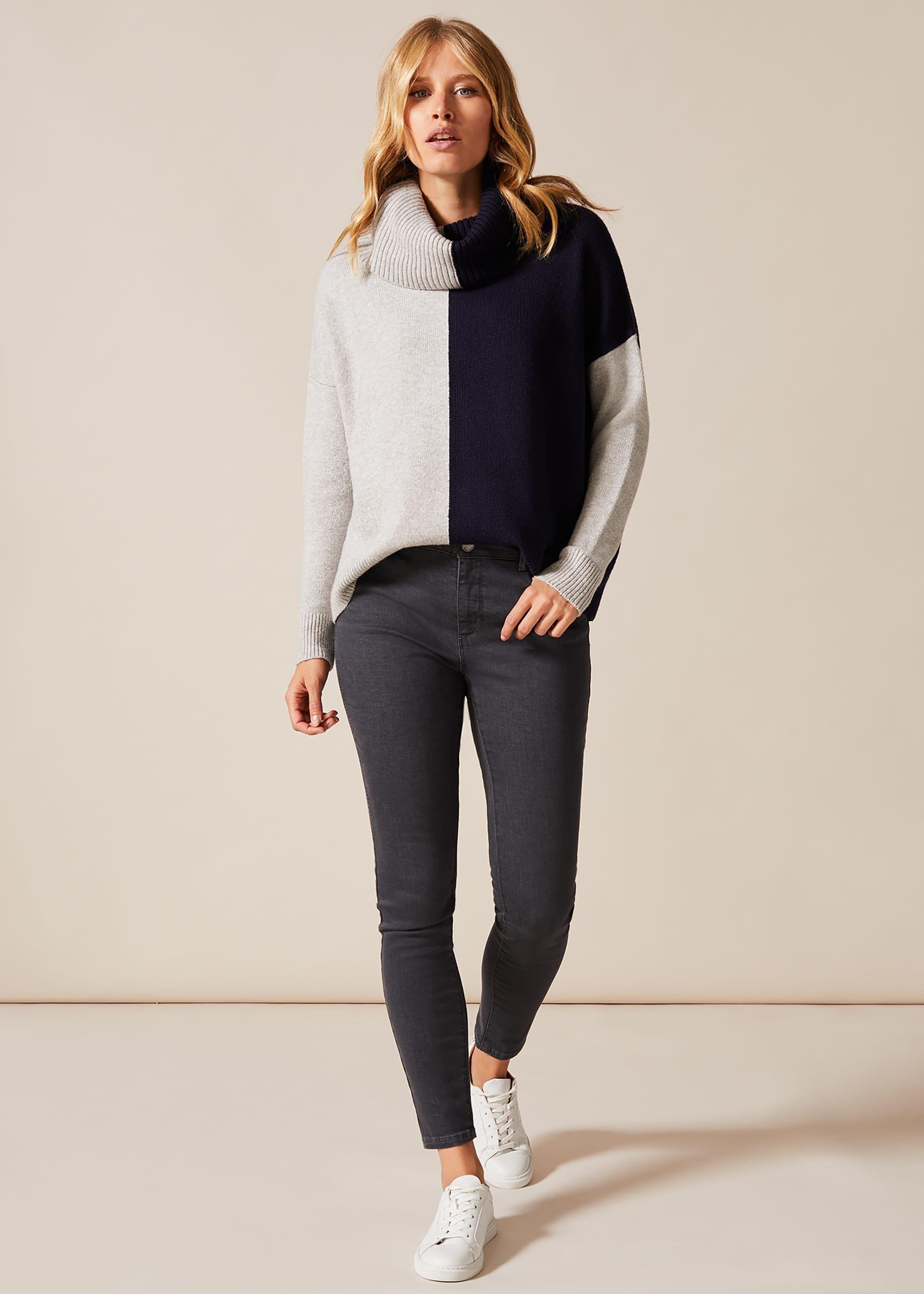 Rae Roll Neck Colourblock Jumper