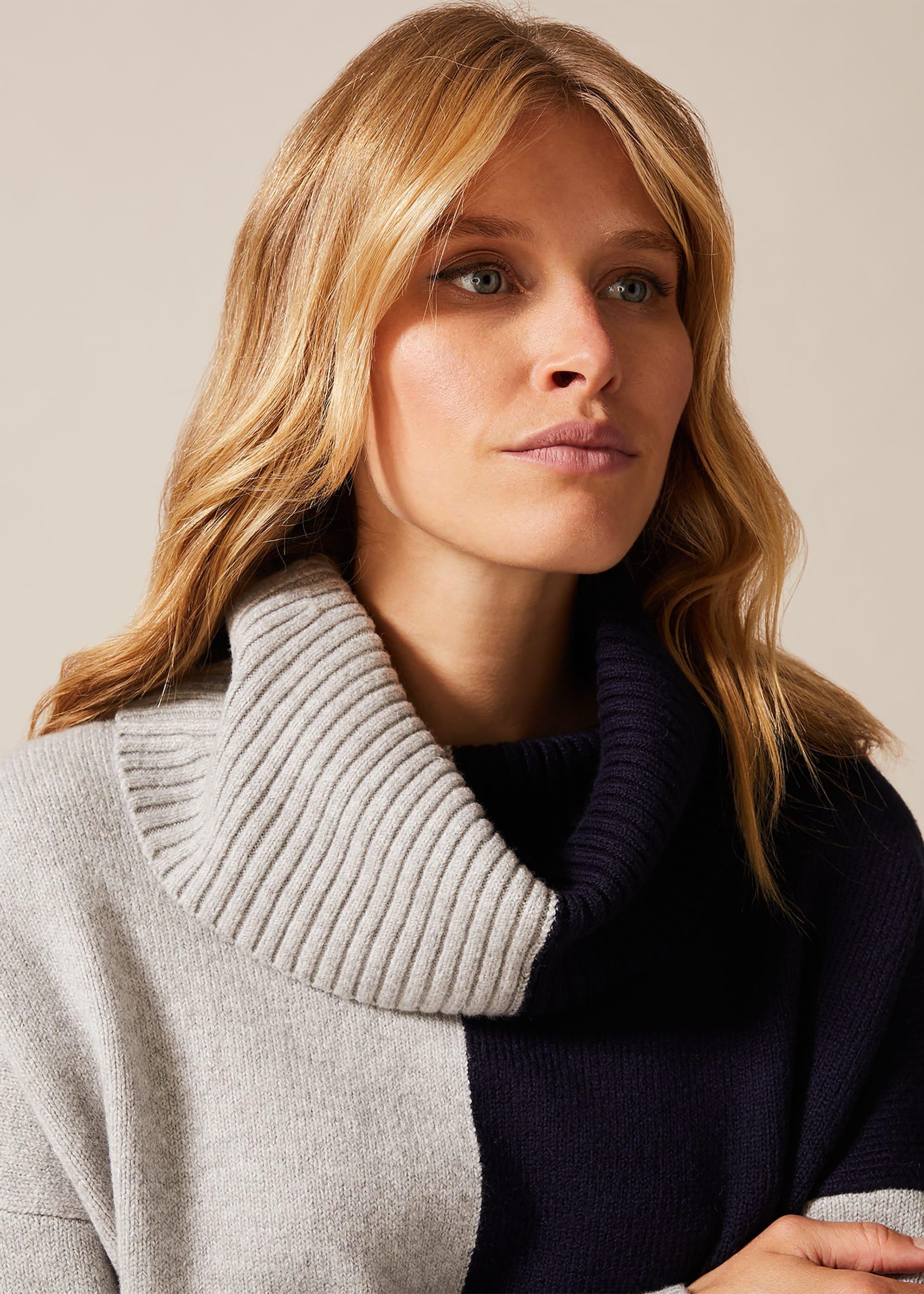 Rae Roll Neck Colourblock Jumper