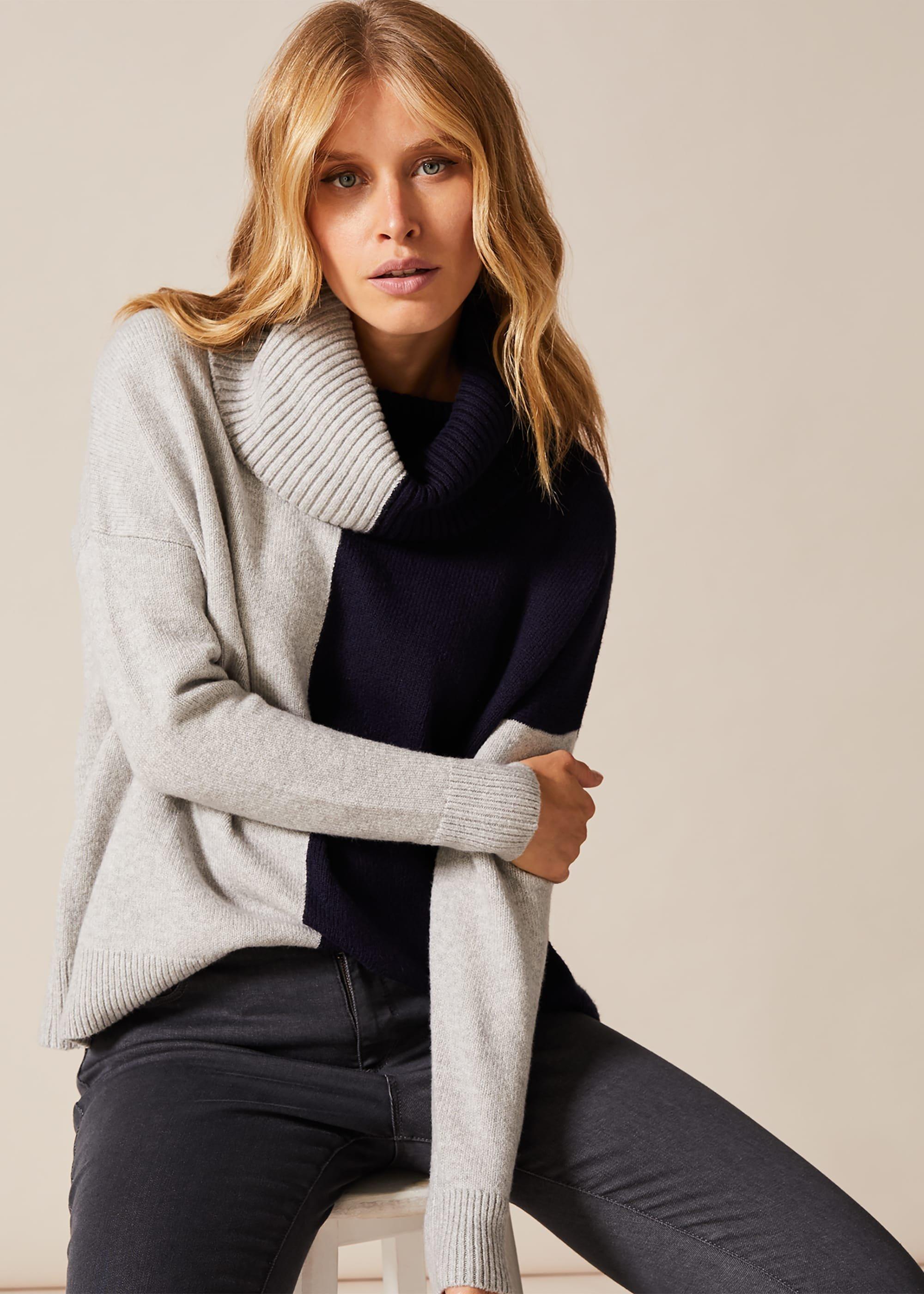 Rae Roll Neck Colourblock Jumper