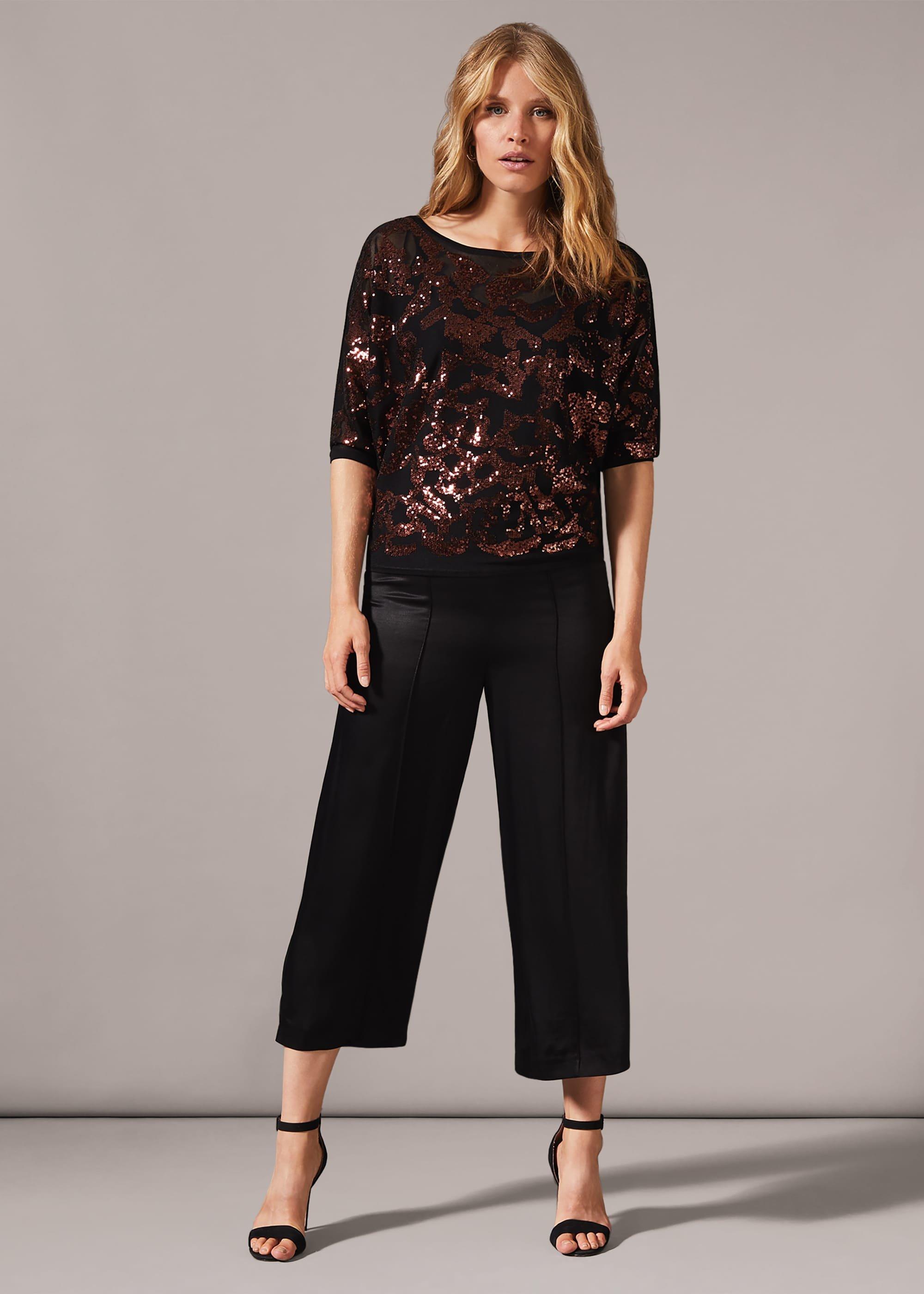 Sakina Sequin Smudge Knit Top