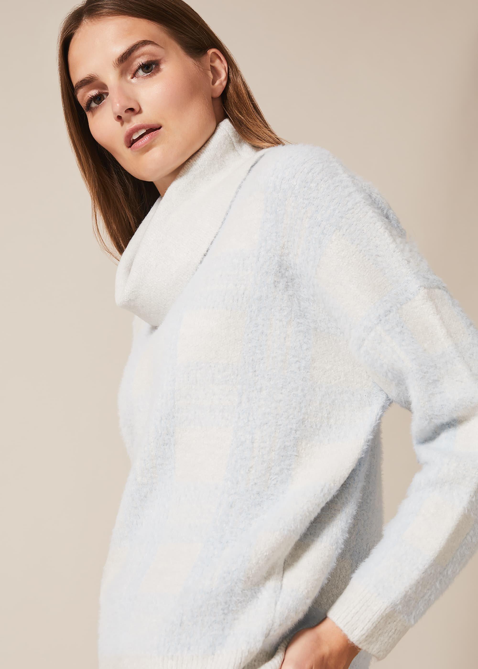 Cara Chunky Check Knit Jumper