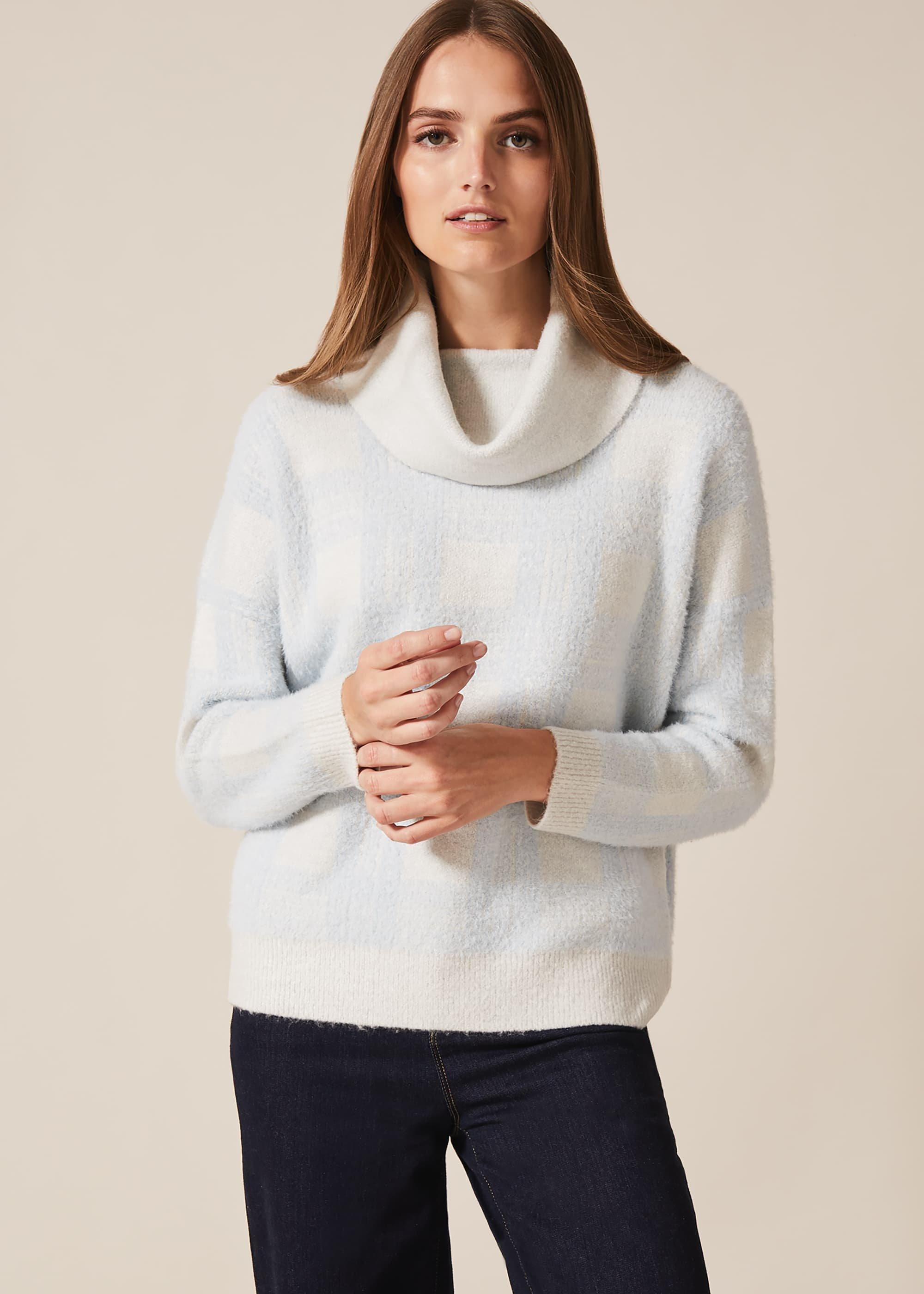 Cara Chunky Check Knit Jumper