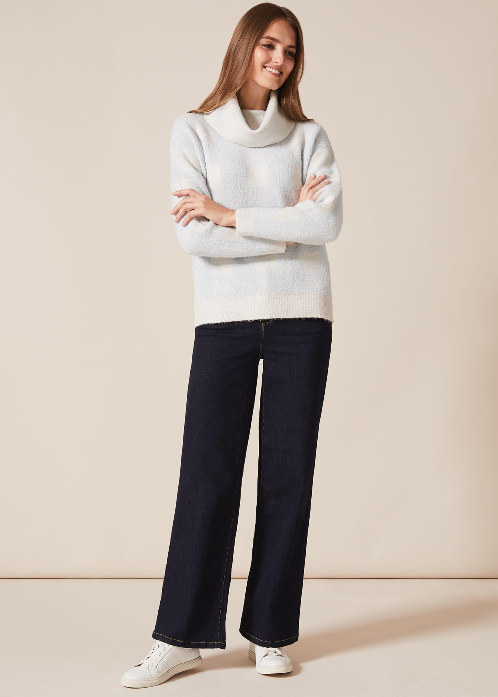 Cara Chunky Check Knit Jumper