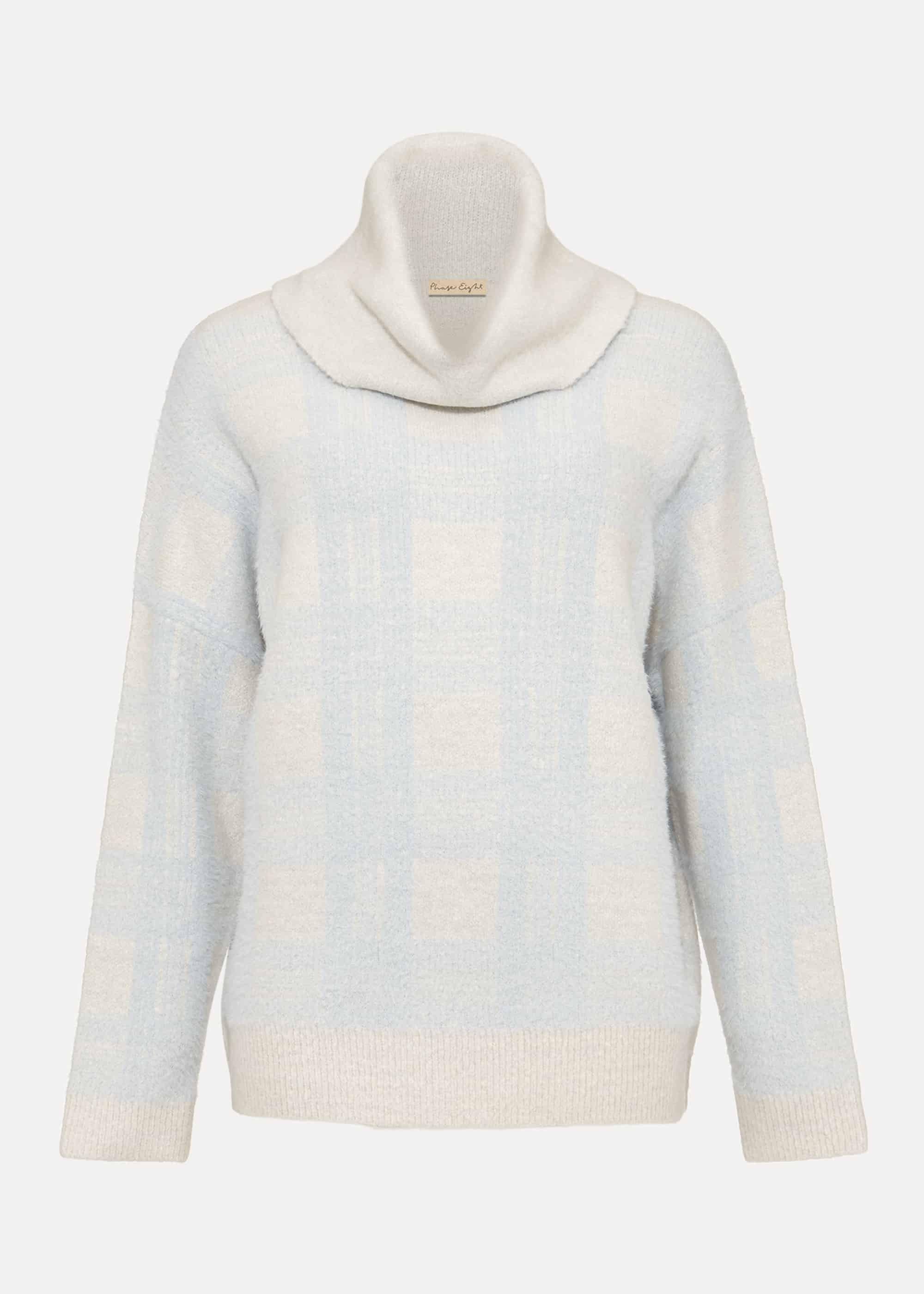 Cara Chunky Check Knit Jumper