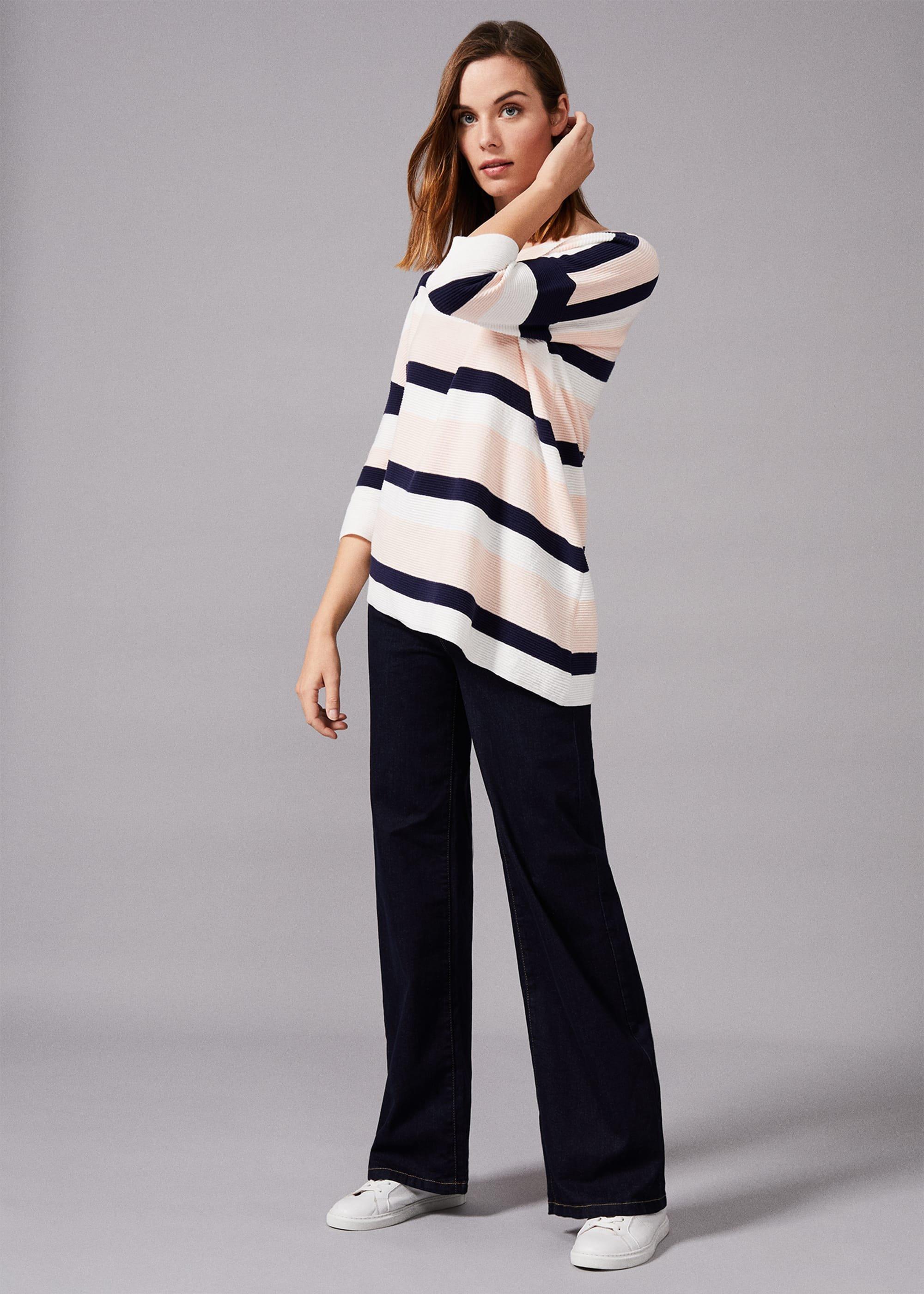 Jodie Ripple Stitch Stripe Jumper